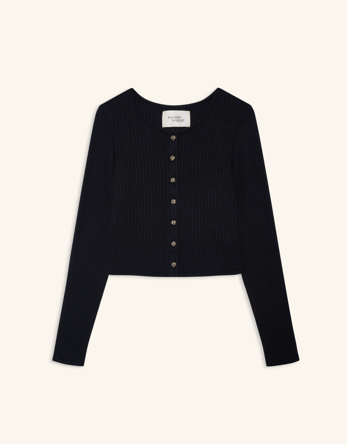 Topanga Pointelle Cardigan - Black