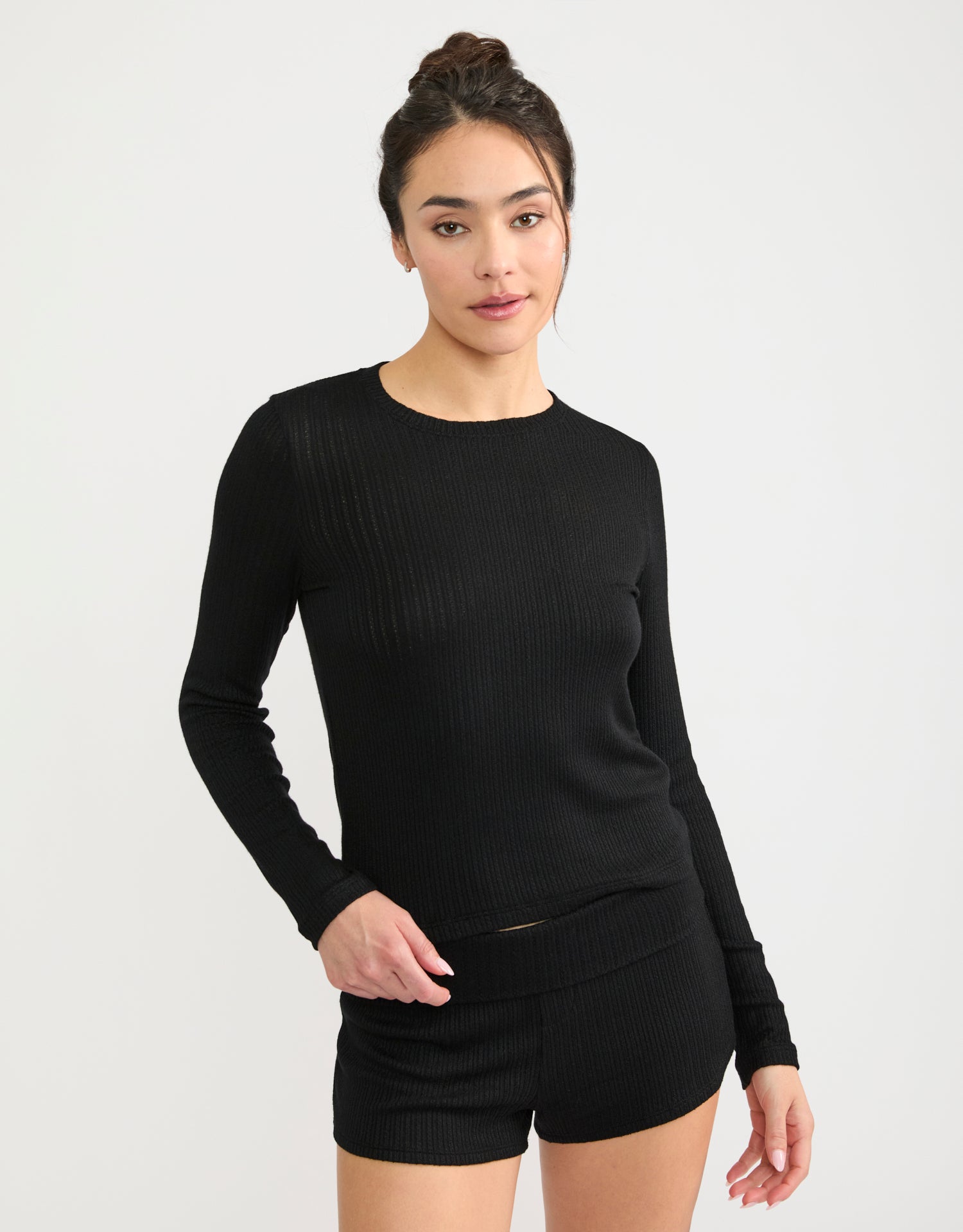 Westlake Pointelle Longsleeve - Black