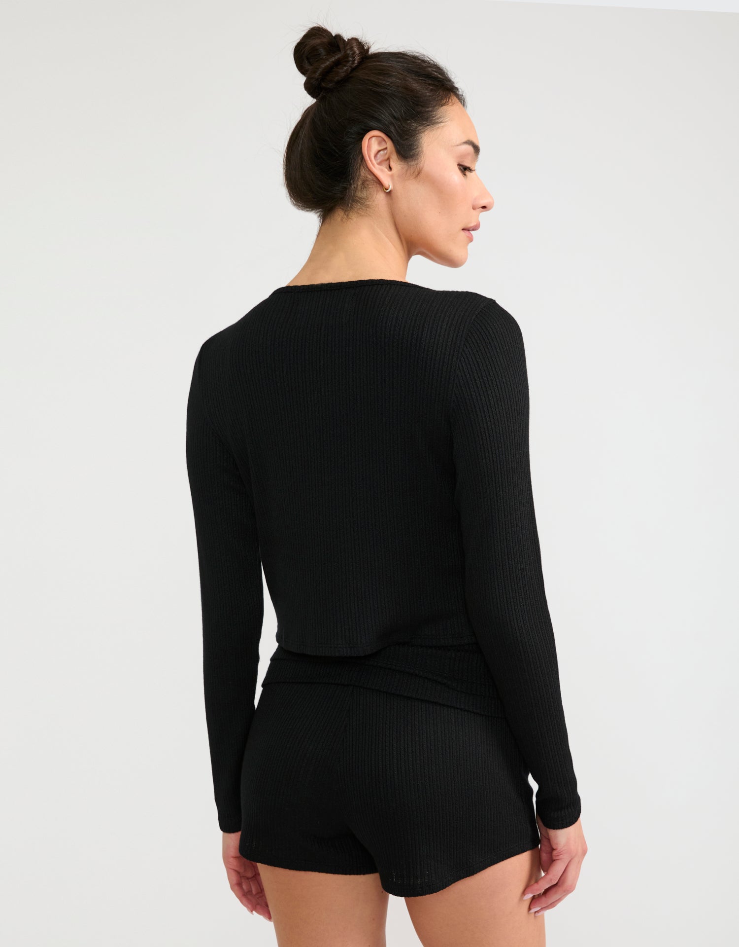 Topanga Pointelle Cardigan - Black