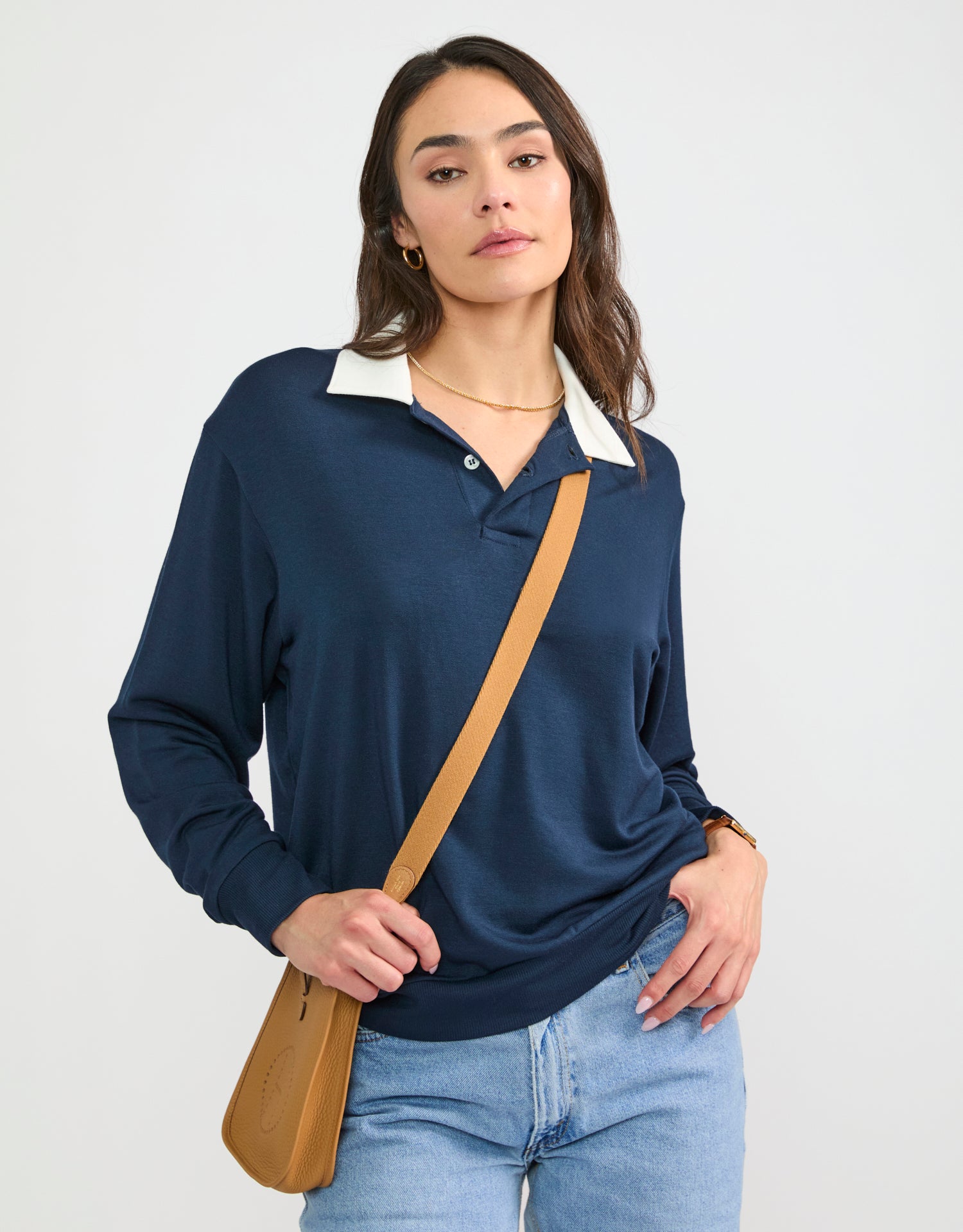 Wellington Rugby Polo - Navy/White