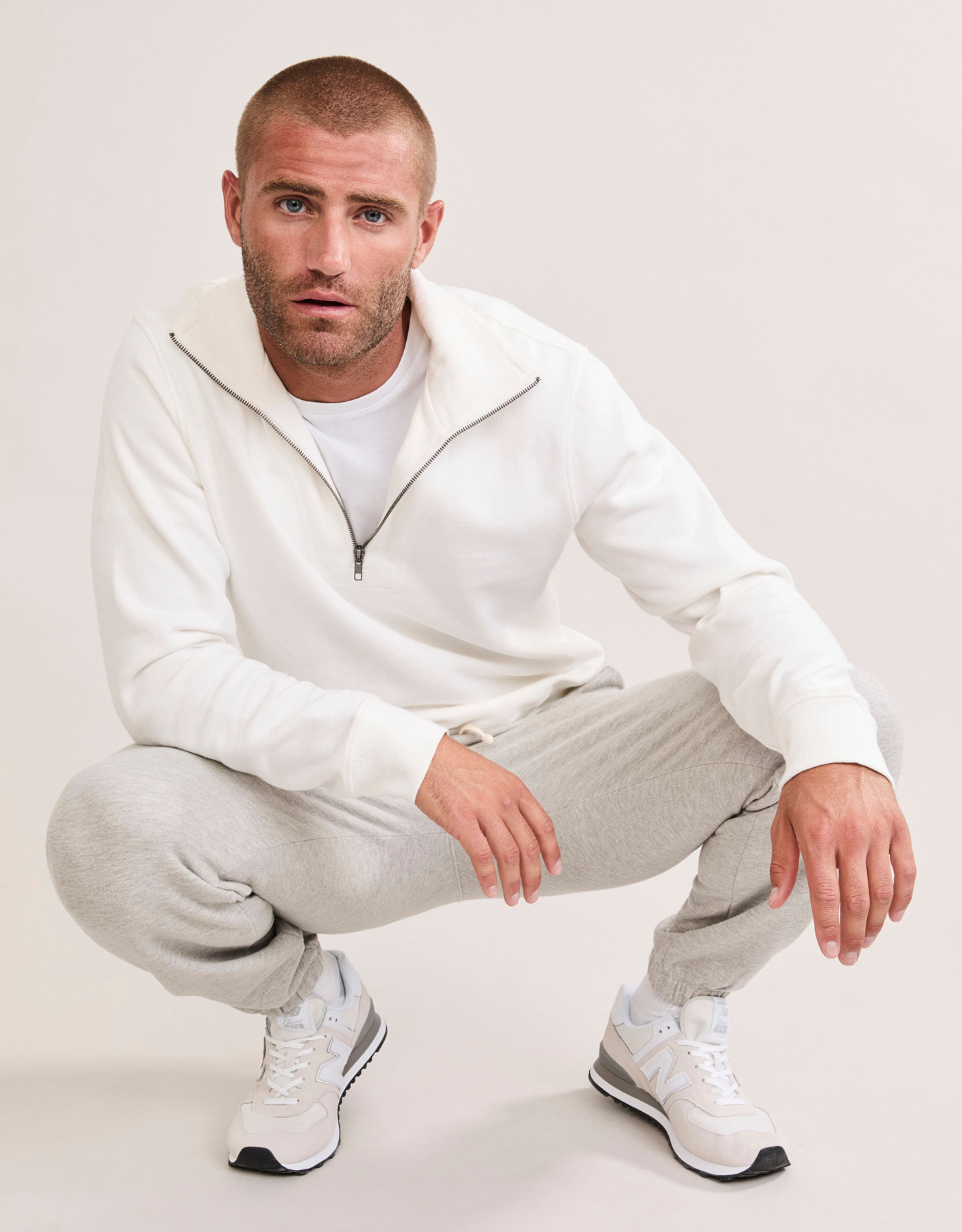 Oxford Unisex Quarter Zip - White