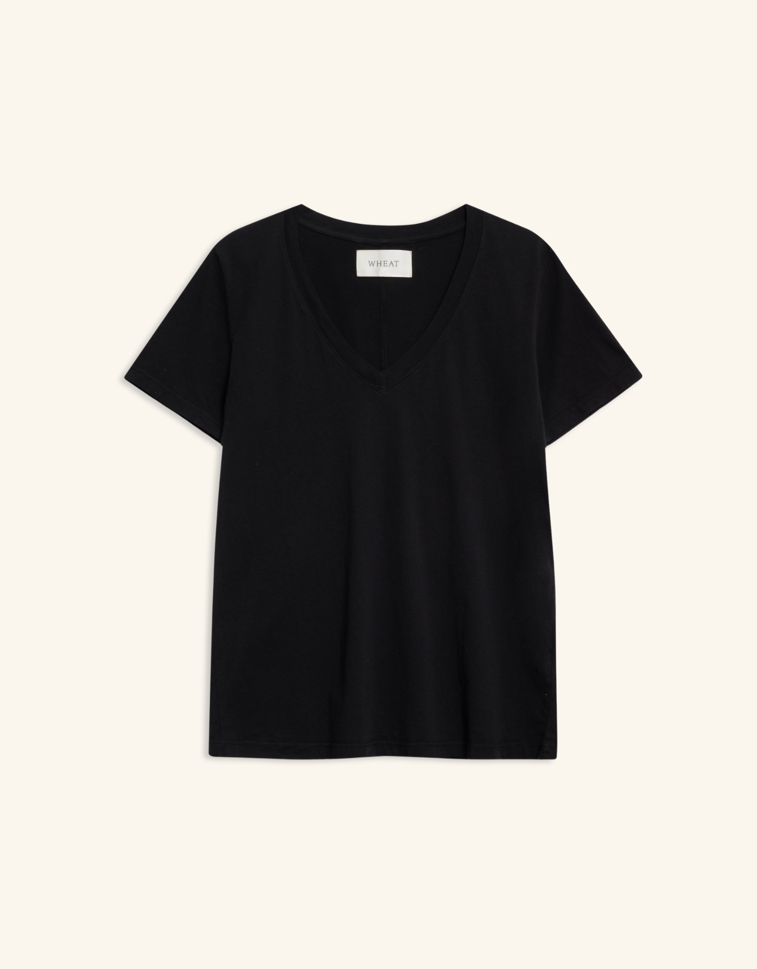 Charleston V Neck Tee - Black