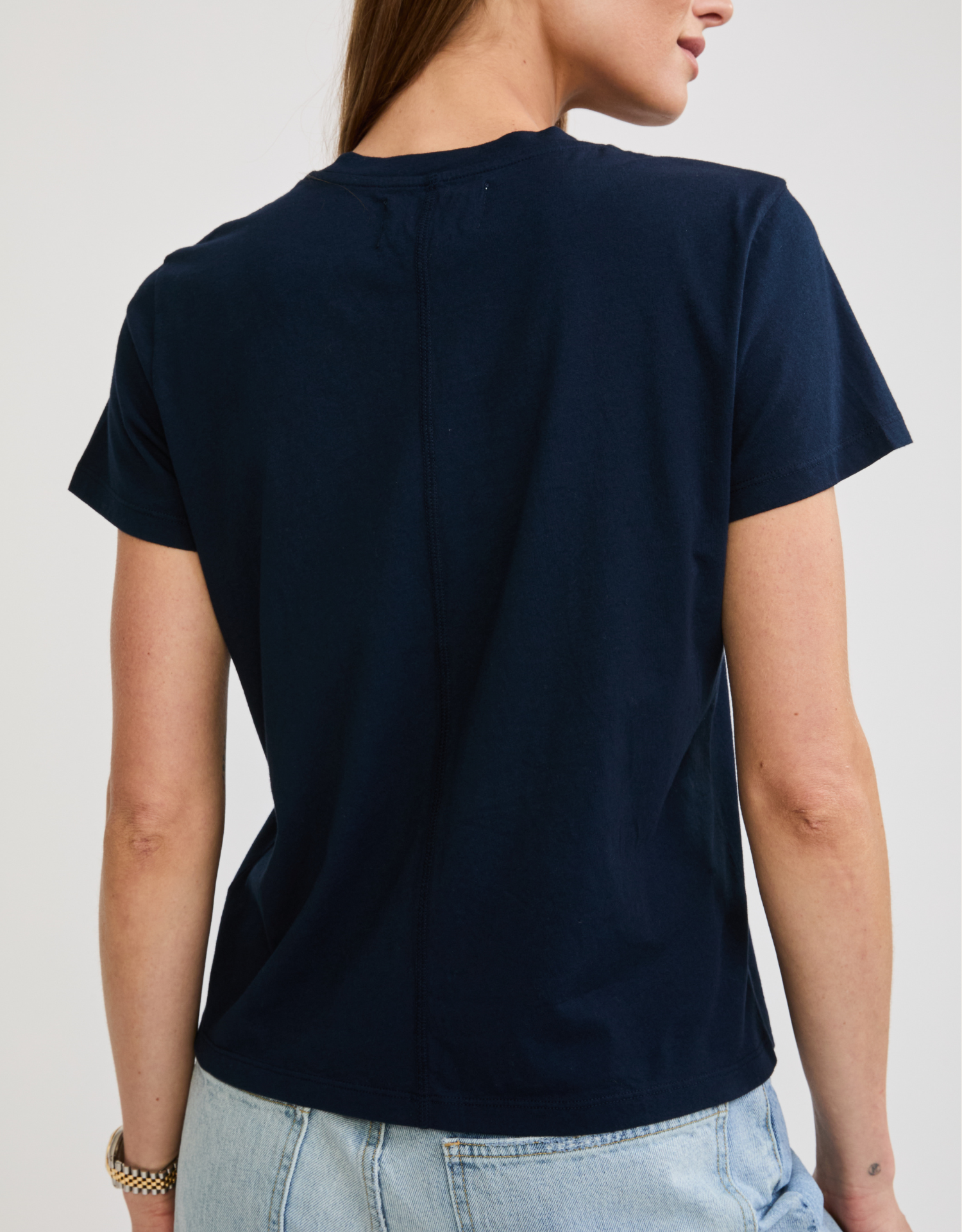 Charlotte Crew Neck Tee - Navy