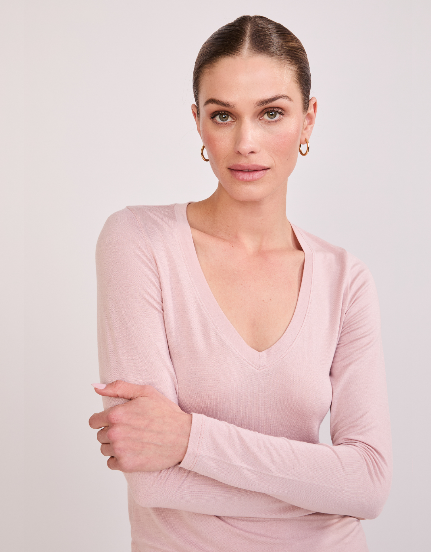 Memphis Long Sleeve V Neck Tee - Wildflower