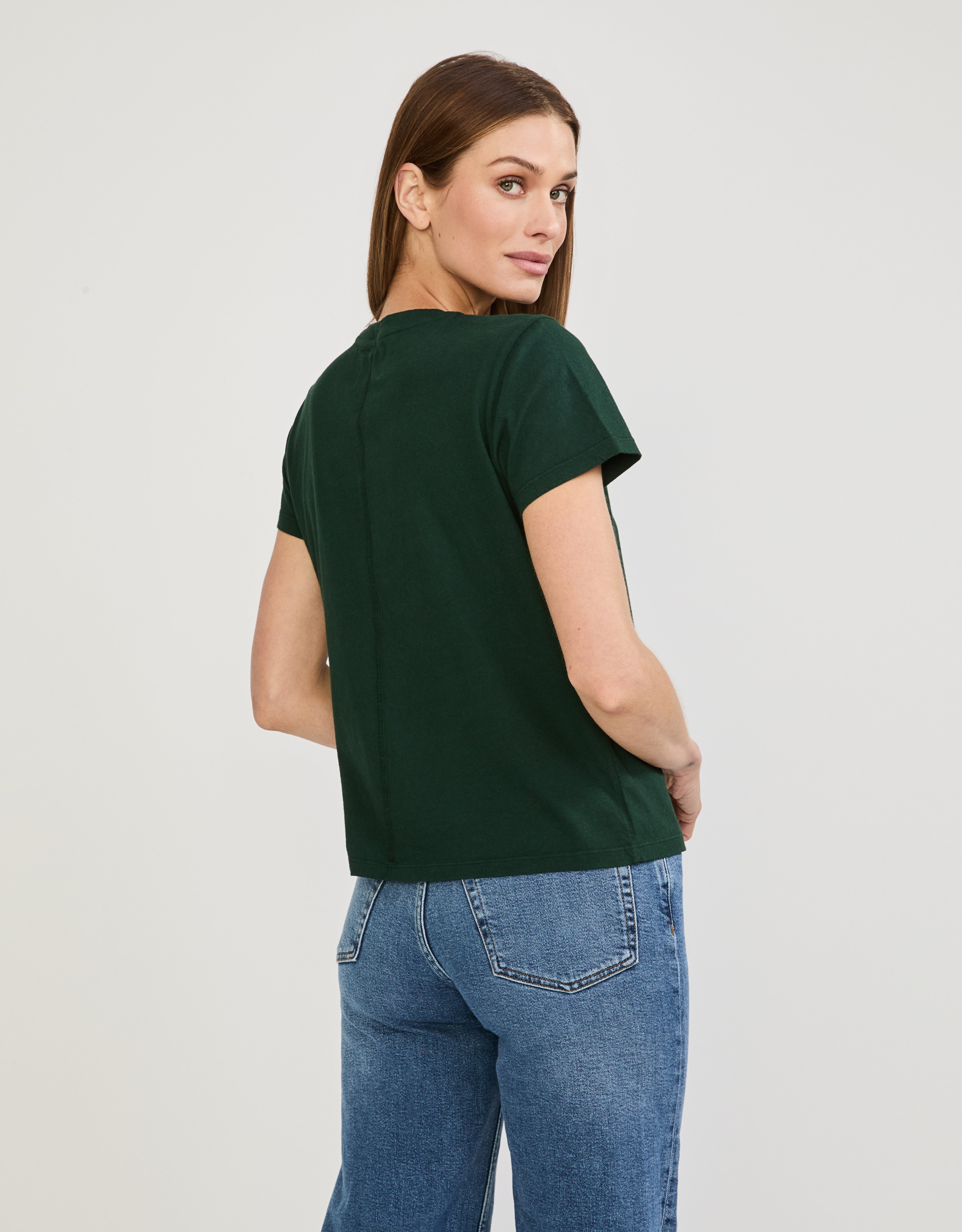 Charlotte Crew Neck Tee - Pine
