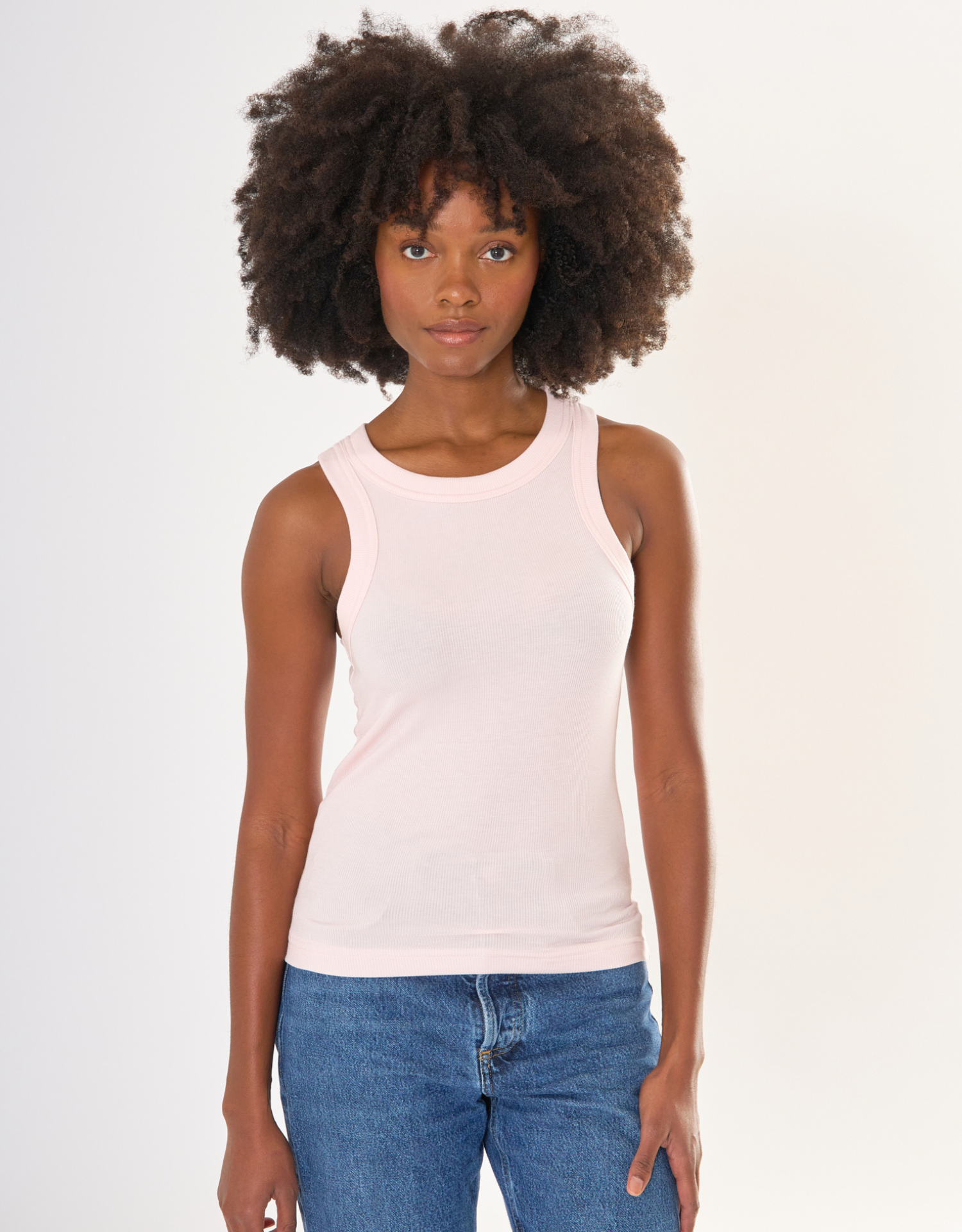 Knoxville Ribbed Tank - Petal