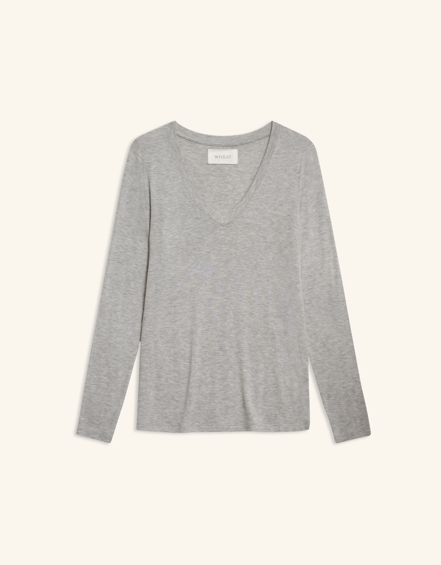 Memphis Long Sleeve V Neck Tee - Heather Grey