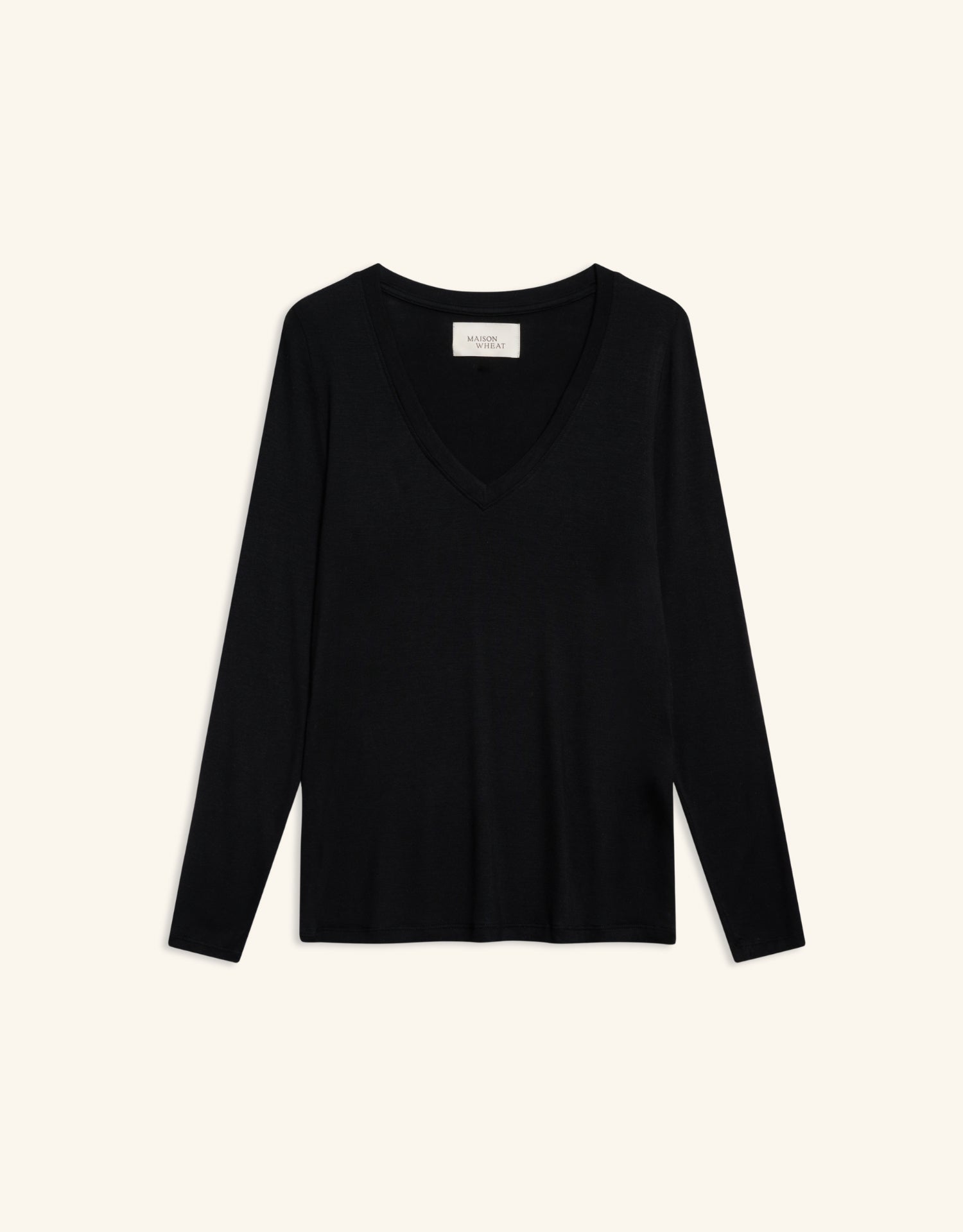 Memphis Long Sleeve V Neck Tee - Black