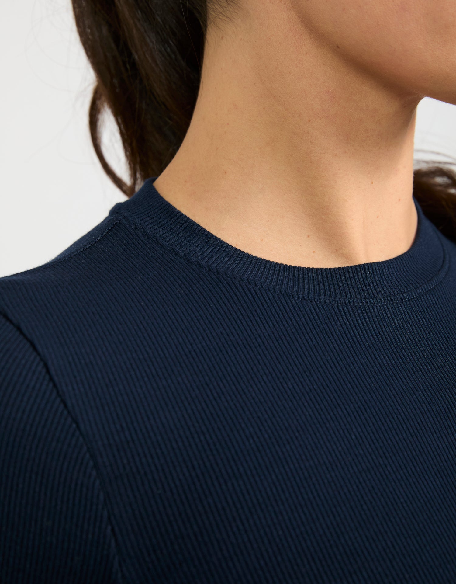 Chicago Ribbed Long Sleeve - Navy