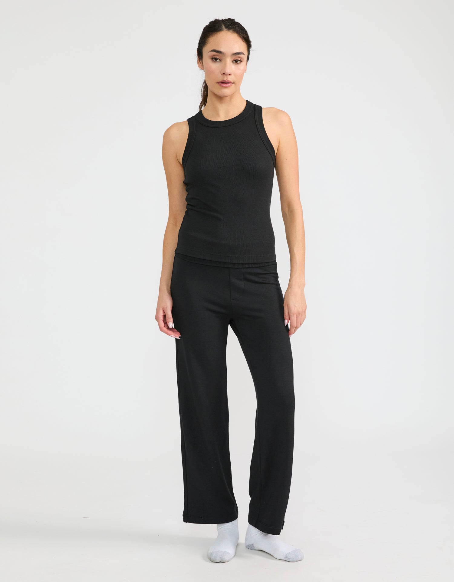 Knoxville Ribbed Tank - Black