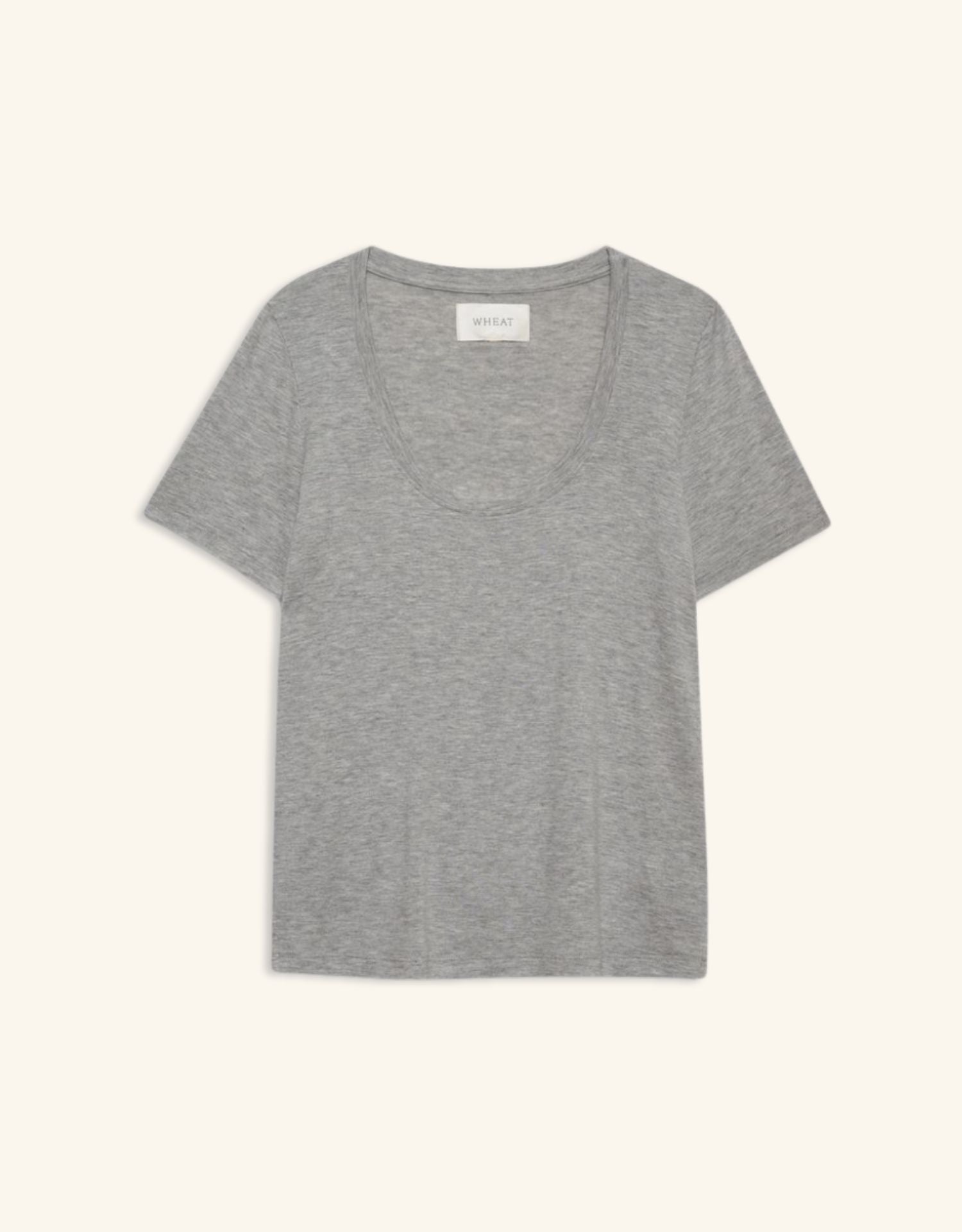 Boston Scoop Neck Tee - Heather Grey