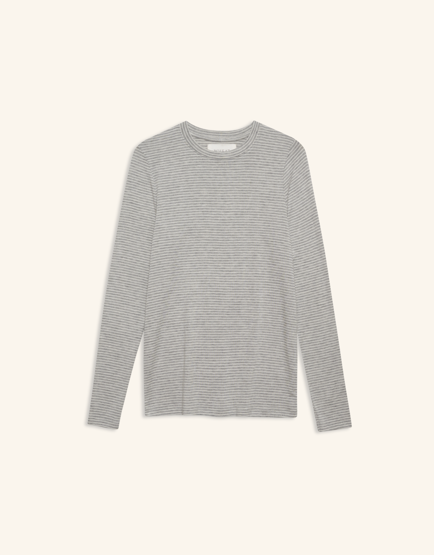 Chicago Long Sleeve - Heather Grey and White Stripe