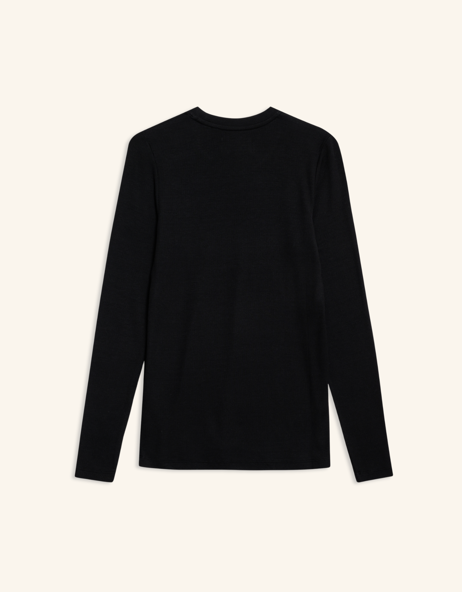 Chicago Ribbed Long Sleeve - Black