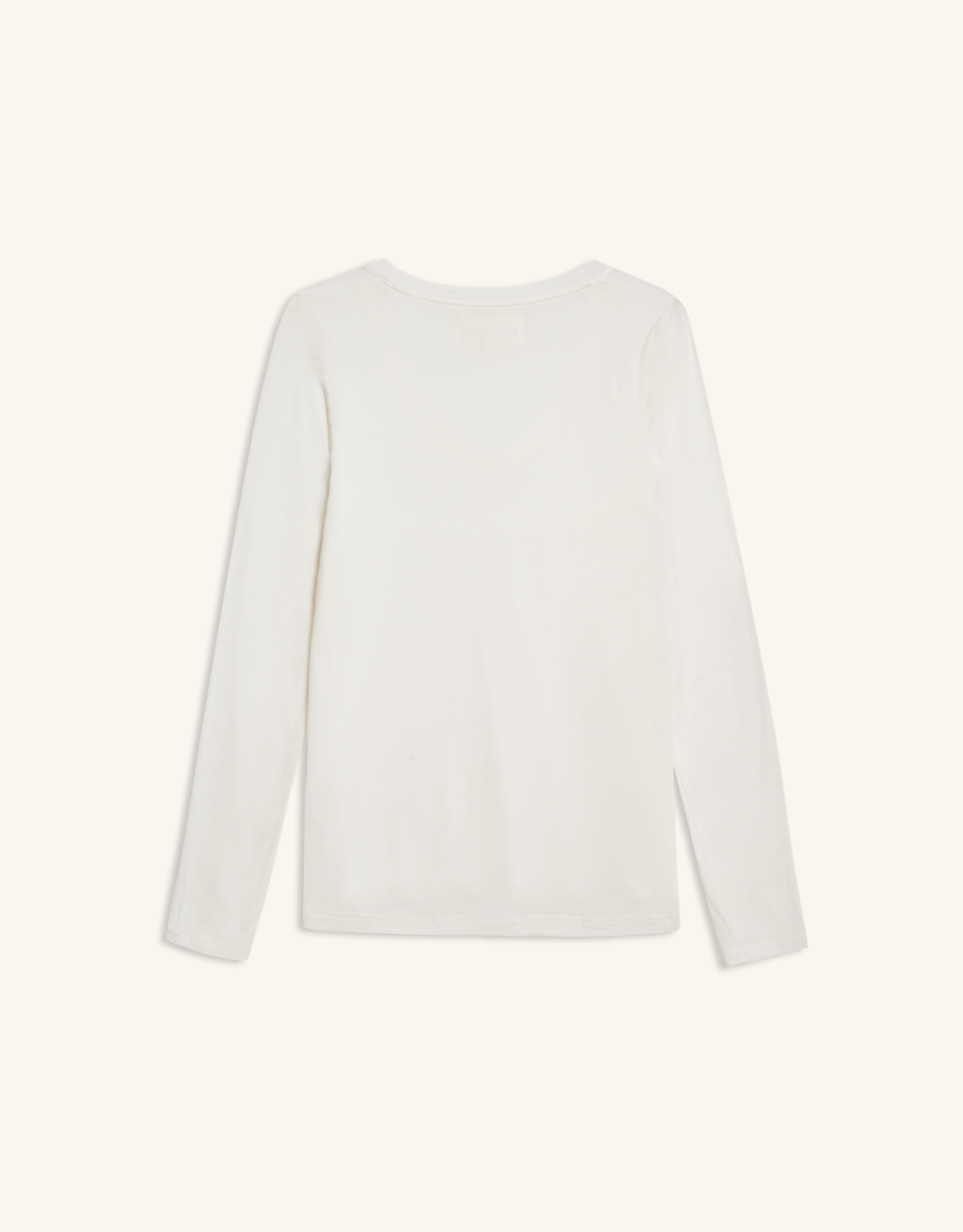 Memphis Long Sleeve V Neck Tee - White