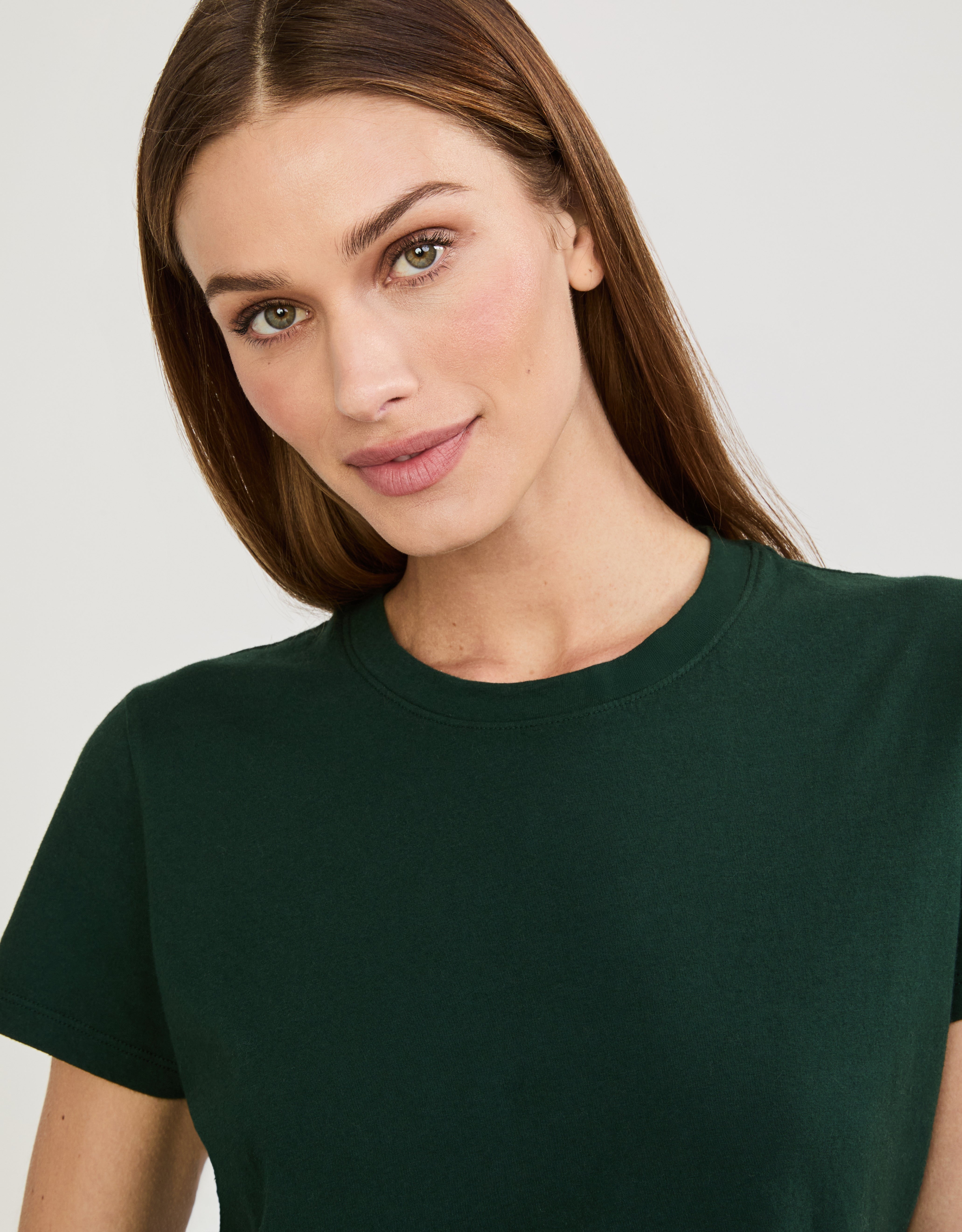 Charlotte Crew Neck Tee - Pine