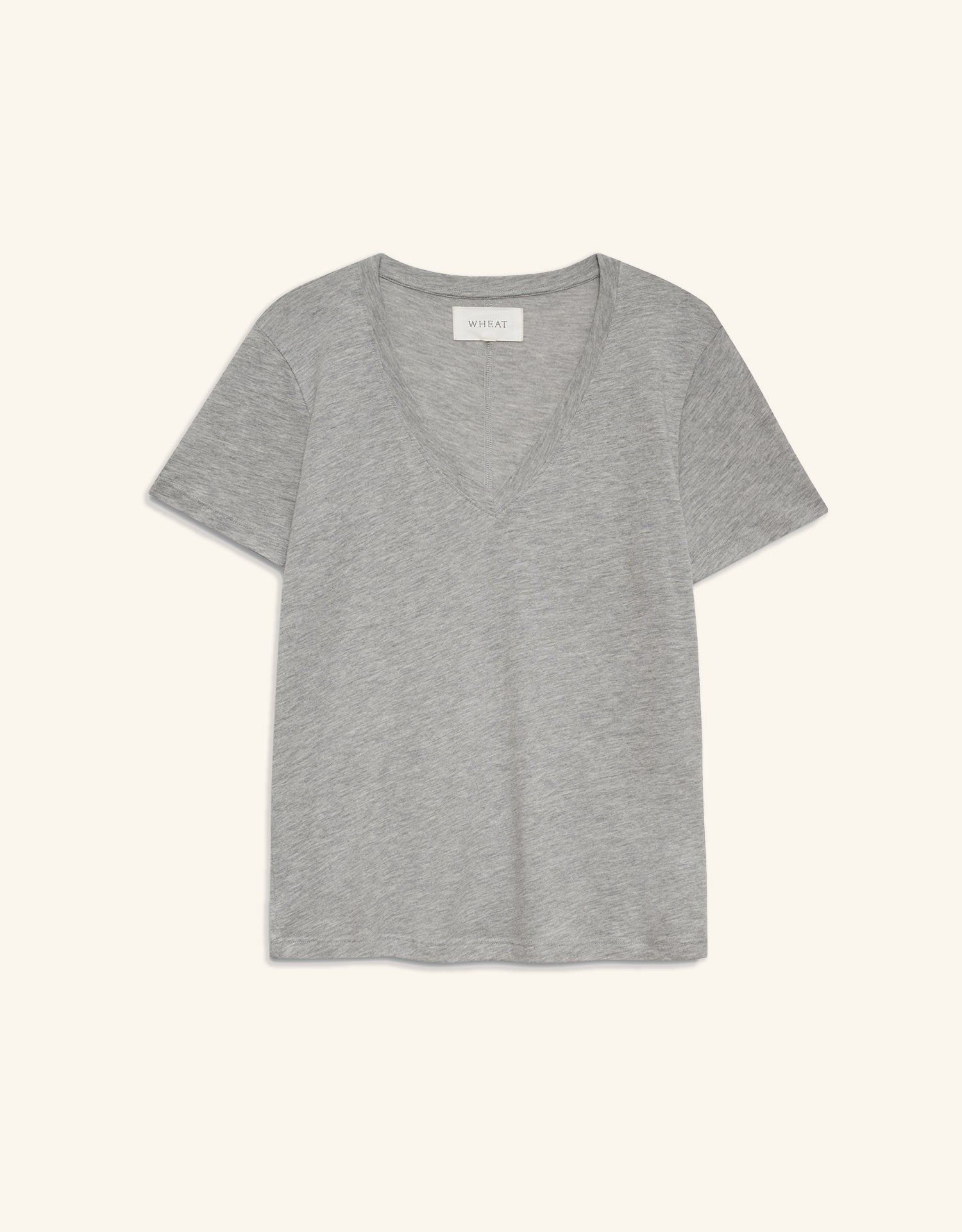 Charleston V Neck Tee - Heather Grey