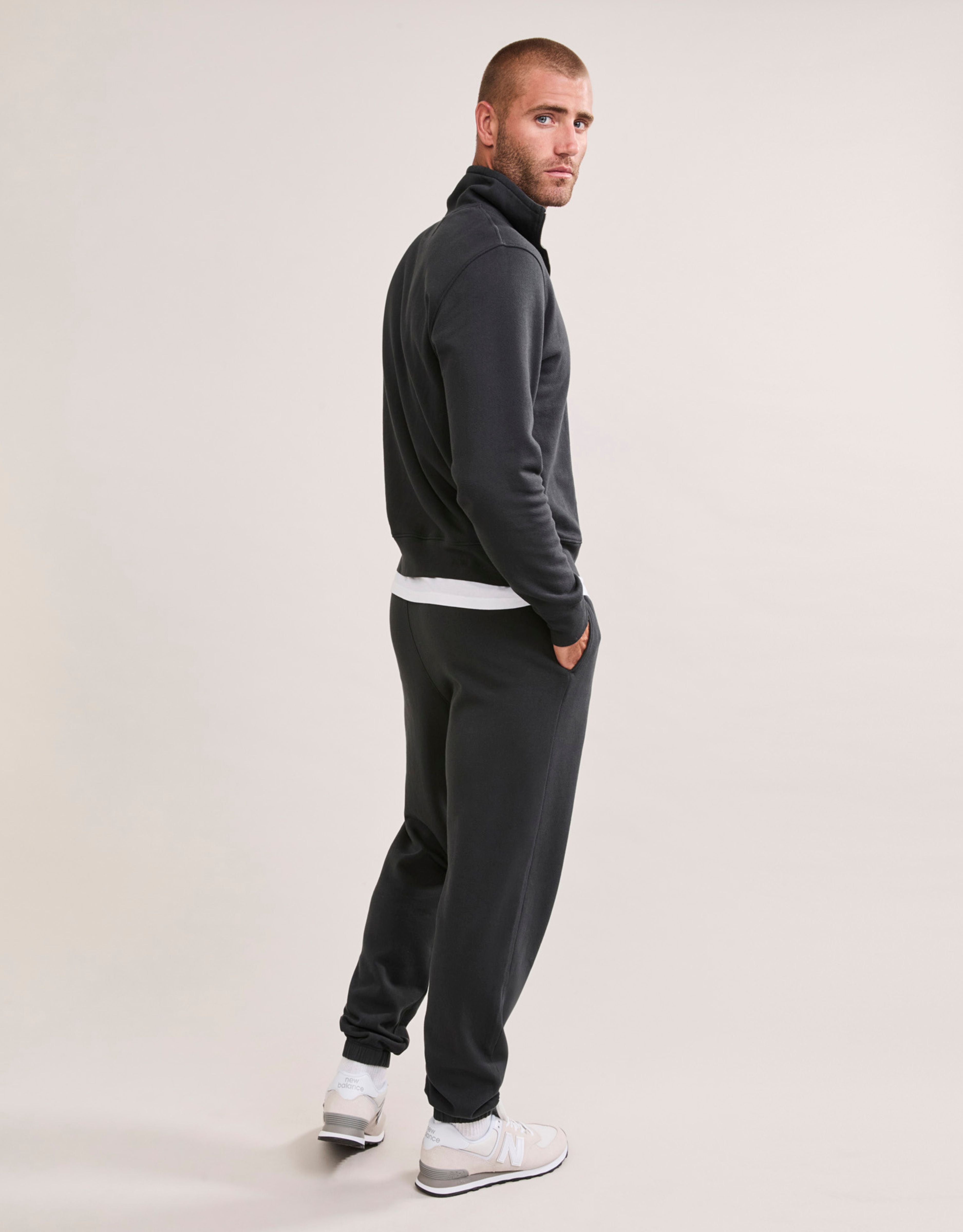 Oxford Unisex Quarter Zip - Washed Black