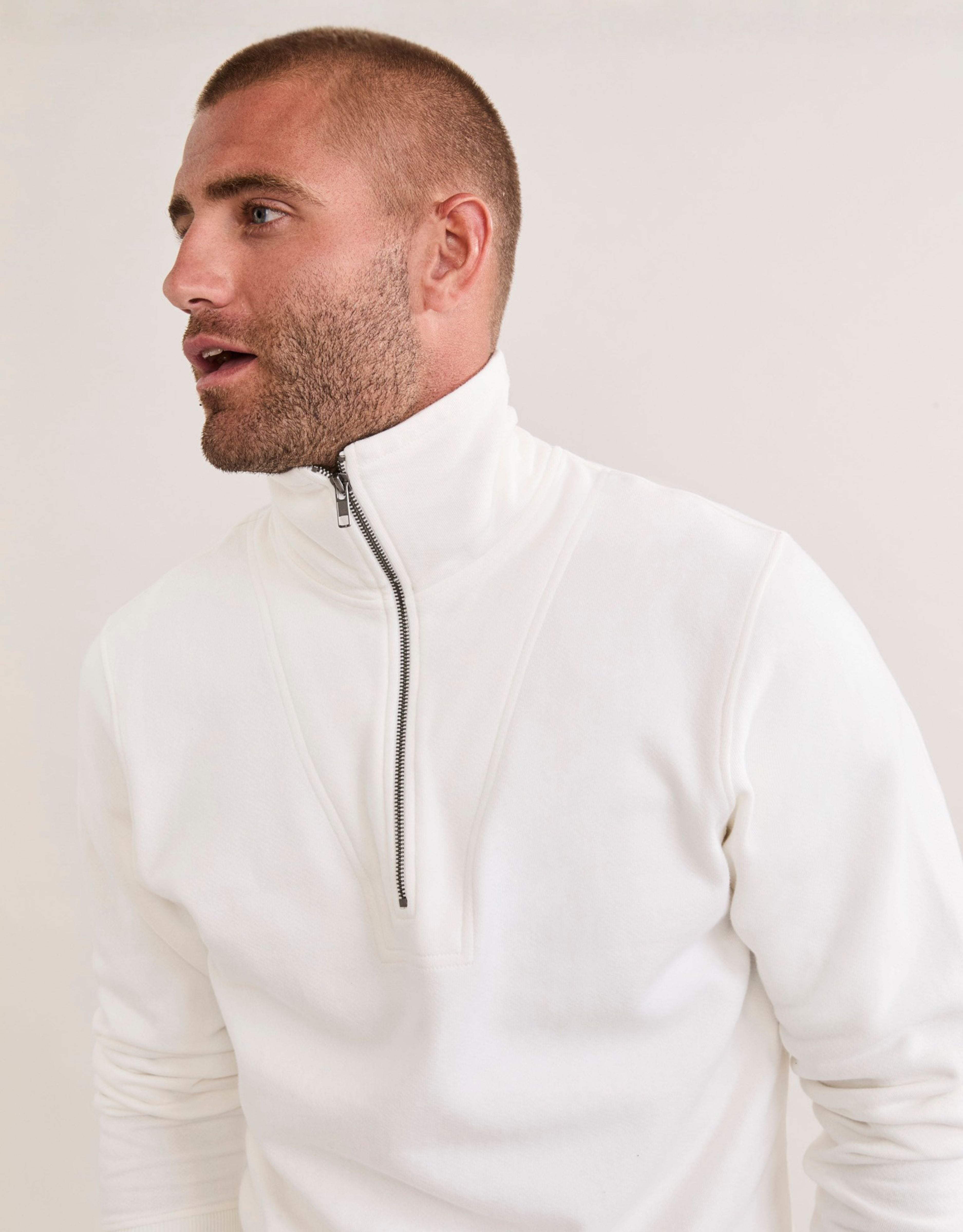 Oxford Unisex Quarter Zip - White