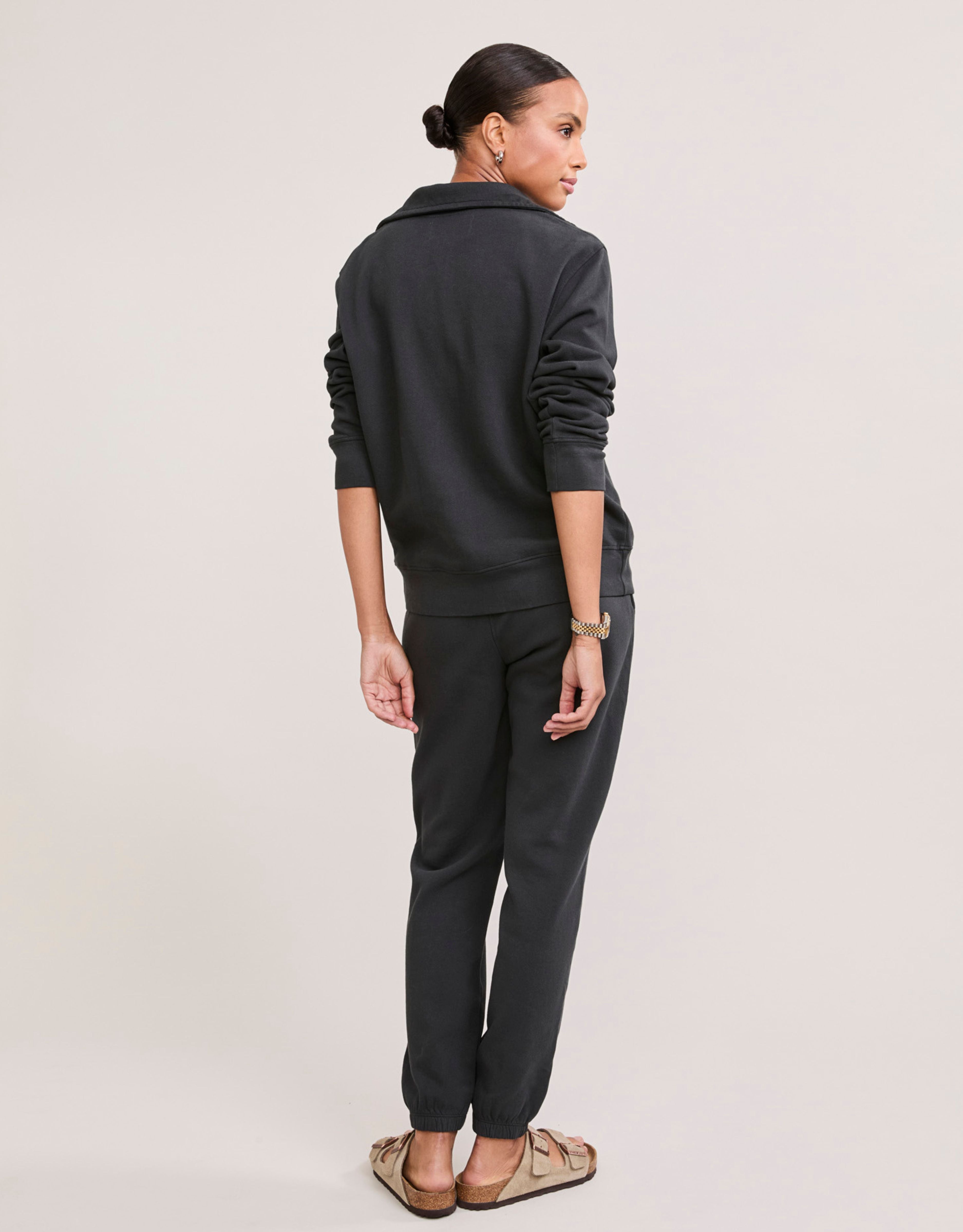 Oxford Unisex Quarter Zip - Washed Black