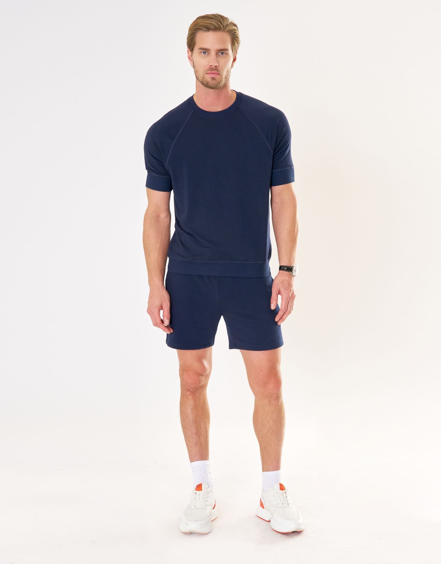Monaco Sweatshirt Tee - Navy