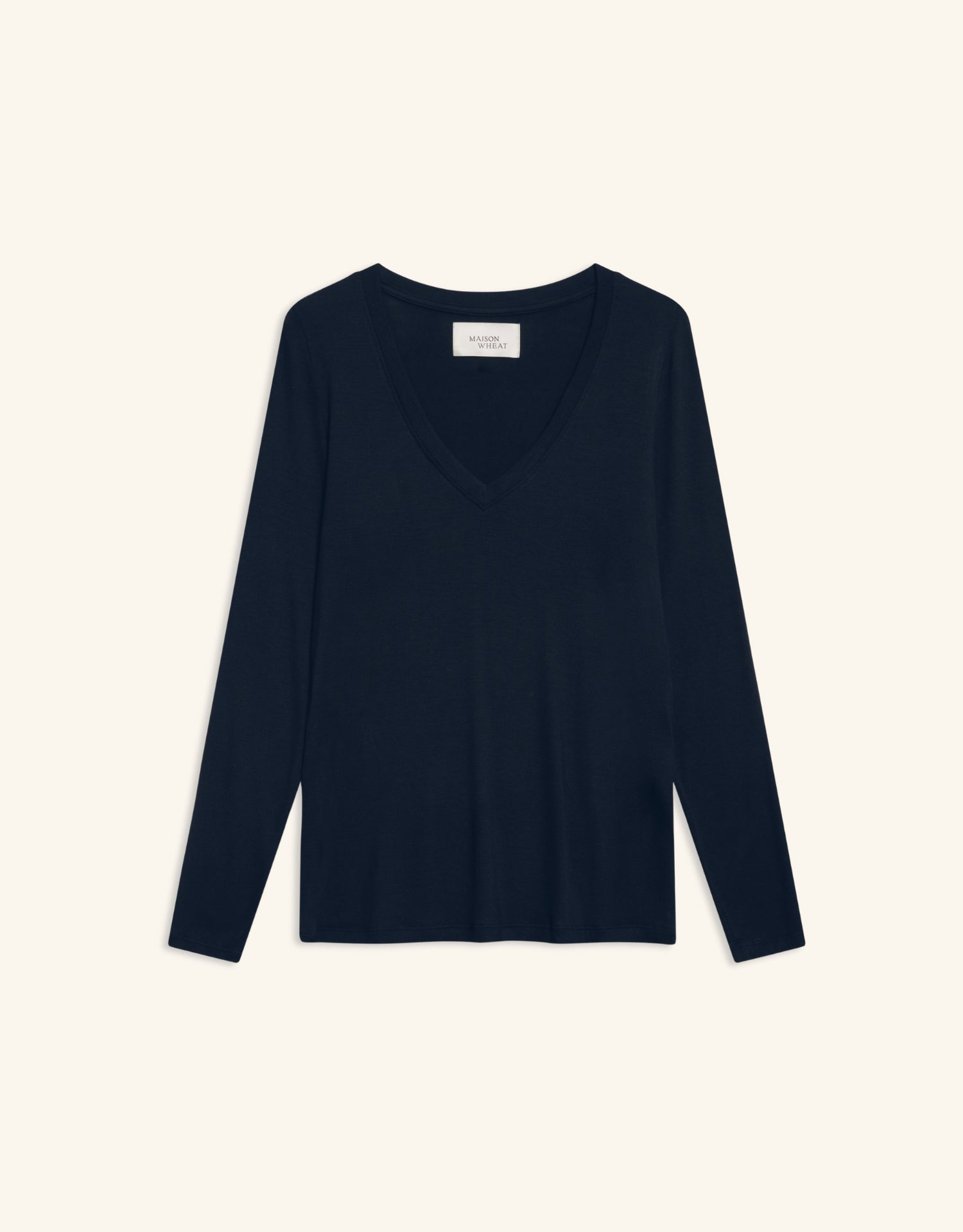 Memphis Long Sleeve V Neck Tee - Navy