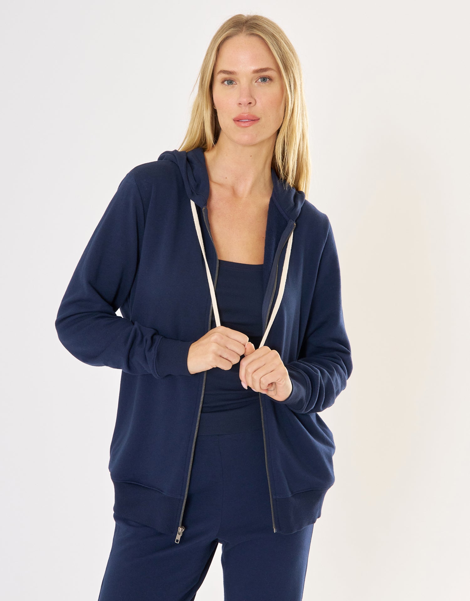 Richmond Unisex Zip Hoodie - Navy