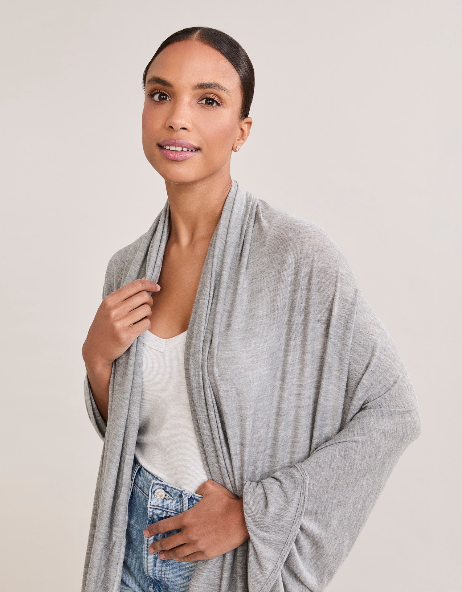 Salt Lake City Wrap - Heather Grey