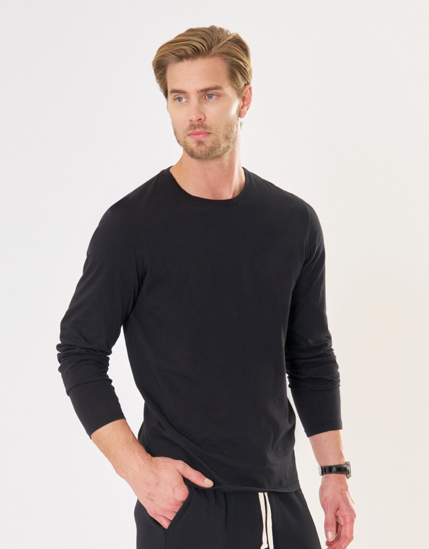 Venice Long Sleeve Tee- Black