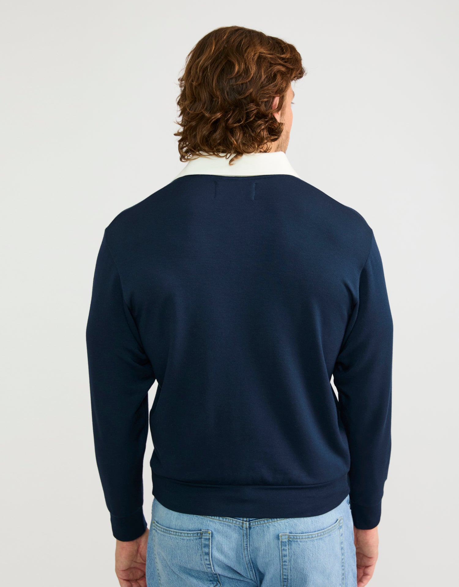 Wellington Rugby Polo - Navy/White