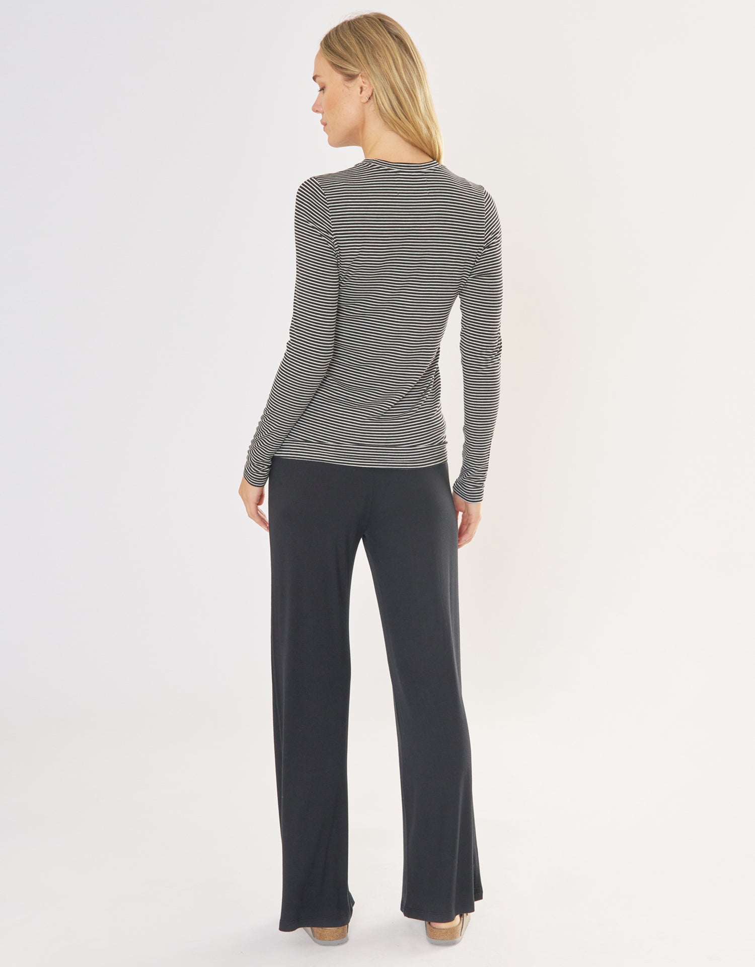 Chicago Long Sleeve - Black and White Stripe