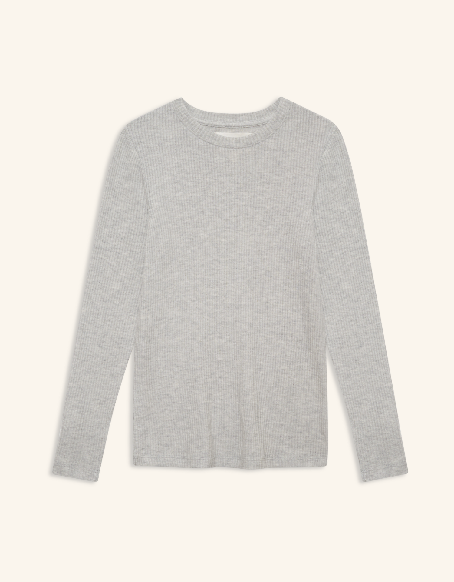 Helena Hatchi Rib Long Sleeve - Heather Ash