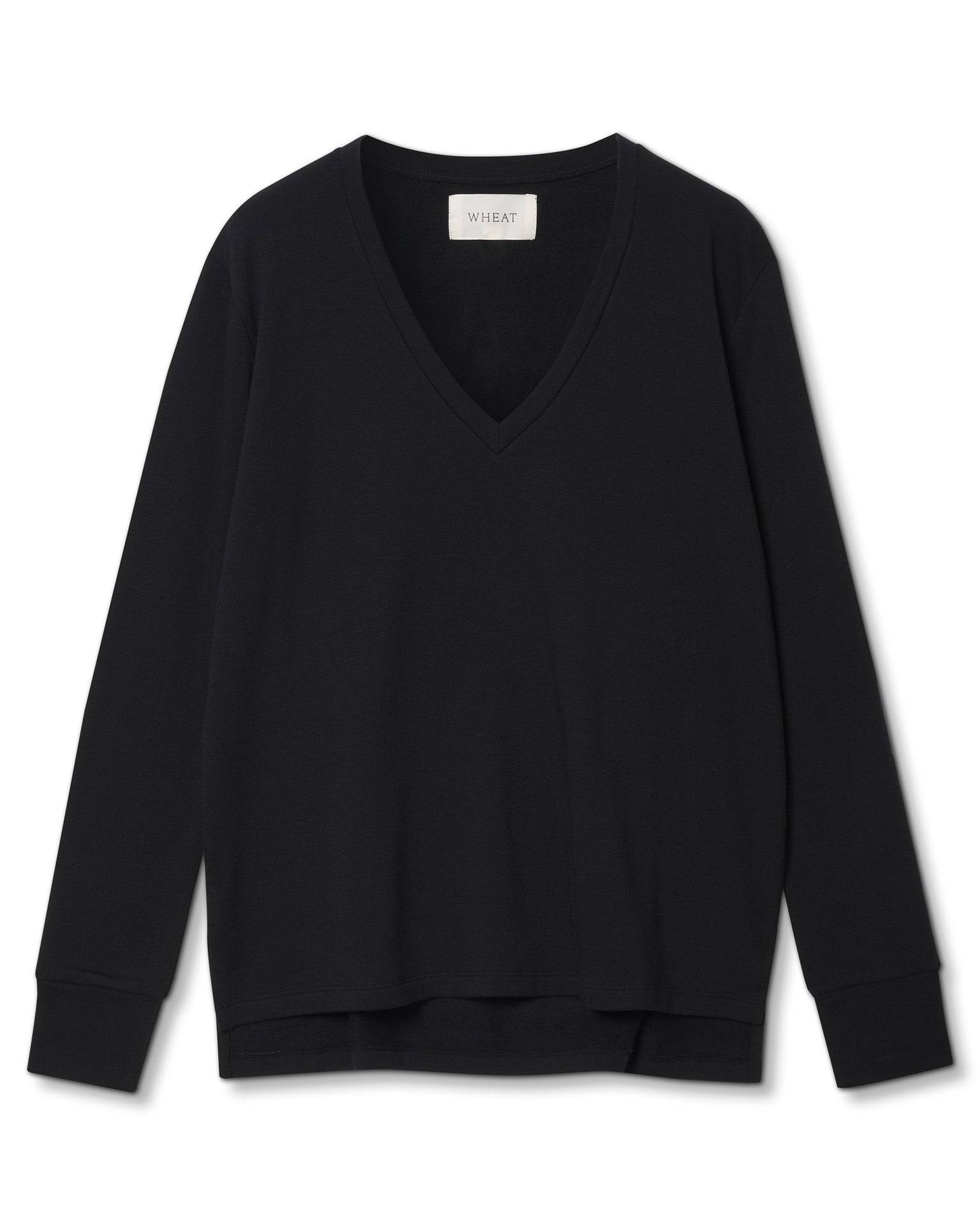 Houston Long Sleeve V Neck - Black