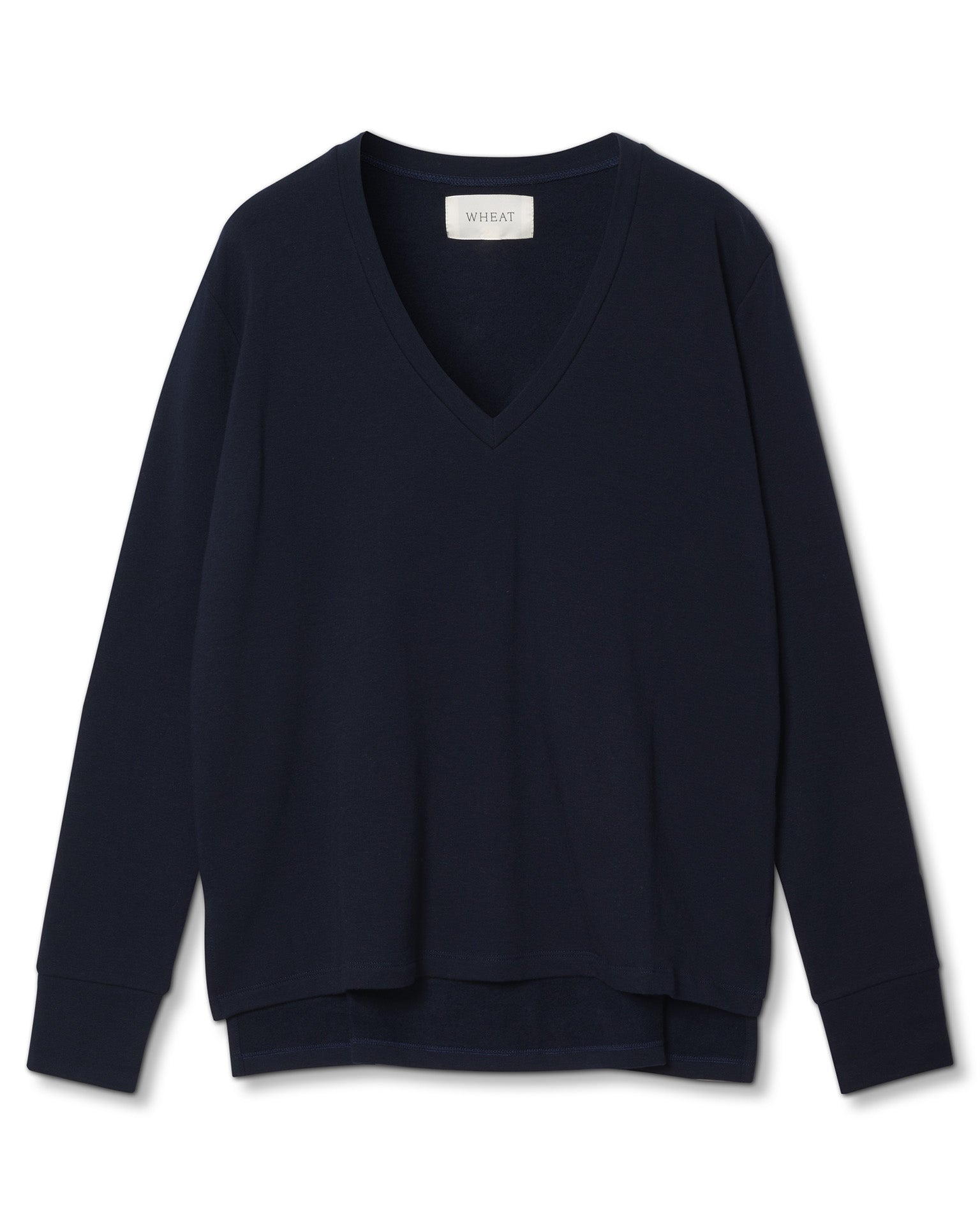 Houston Long Sleeve V Neck - Navy