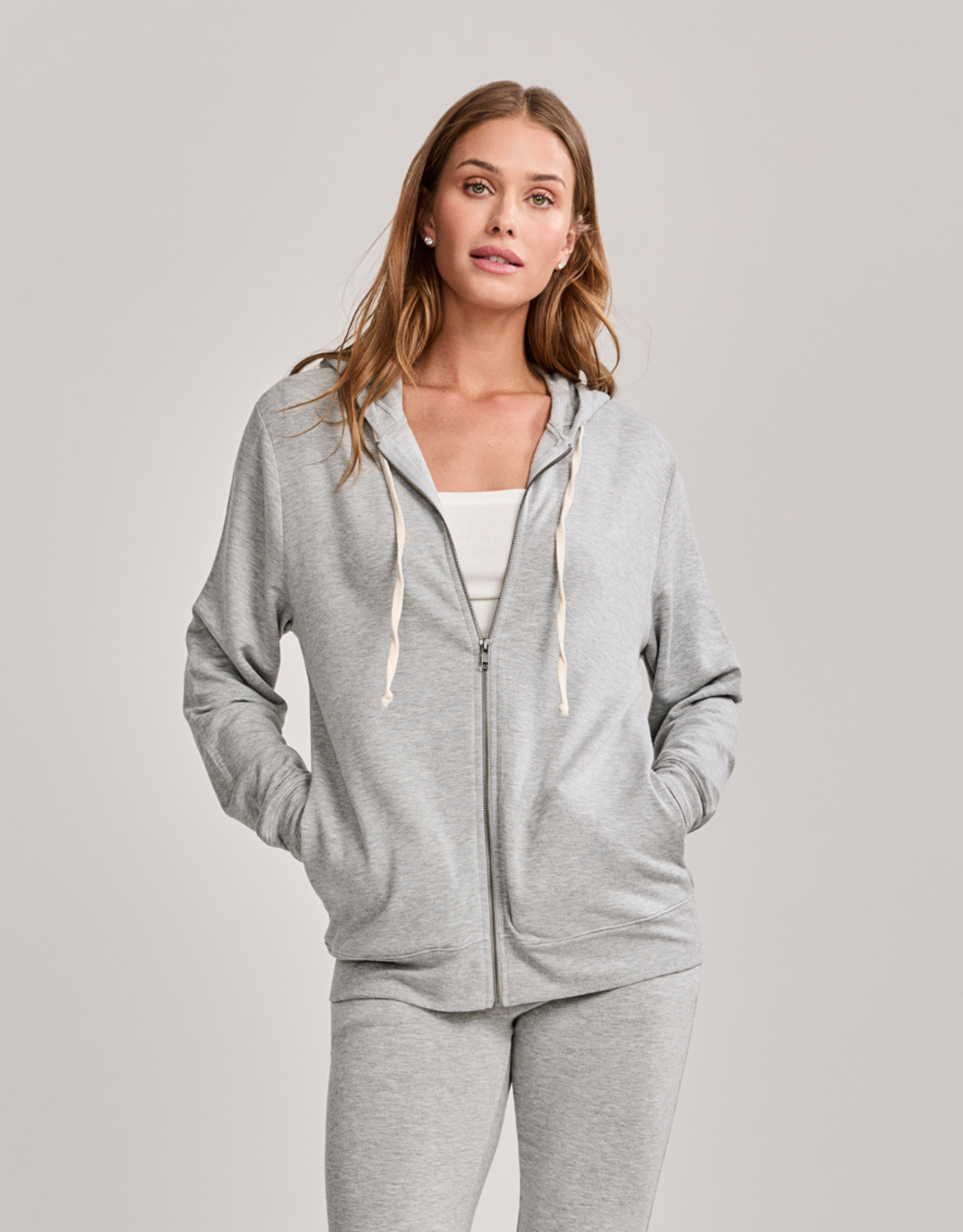 Richmond Unisex Zip Hoodie - Heather Grey