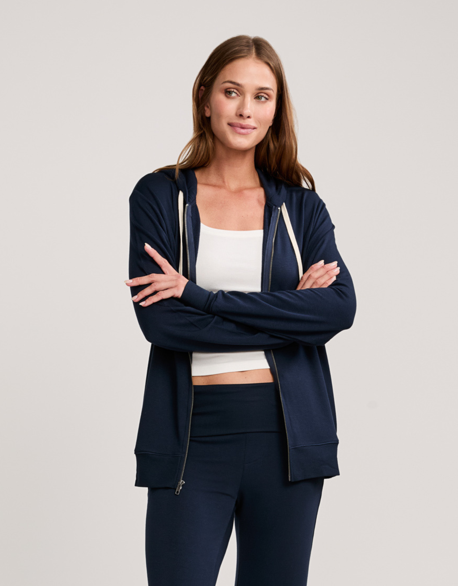 Richmond Unisex Zip Hoodie - Navy