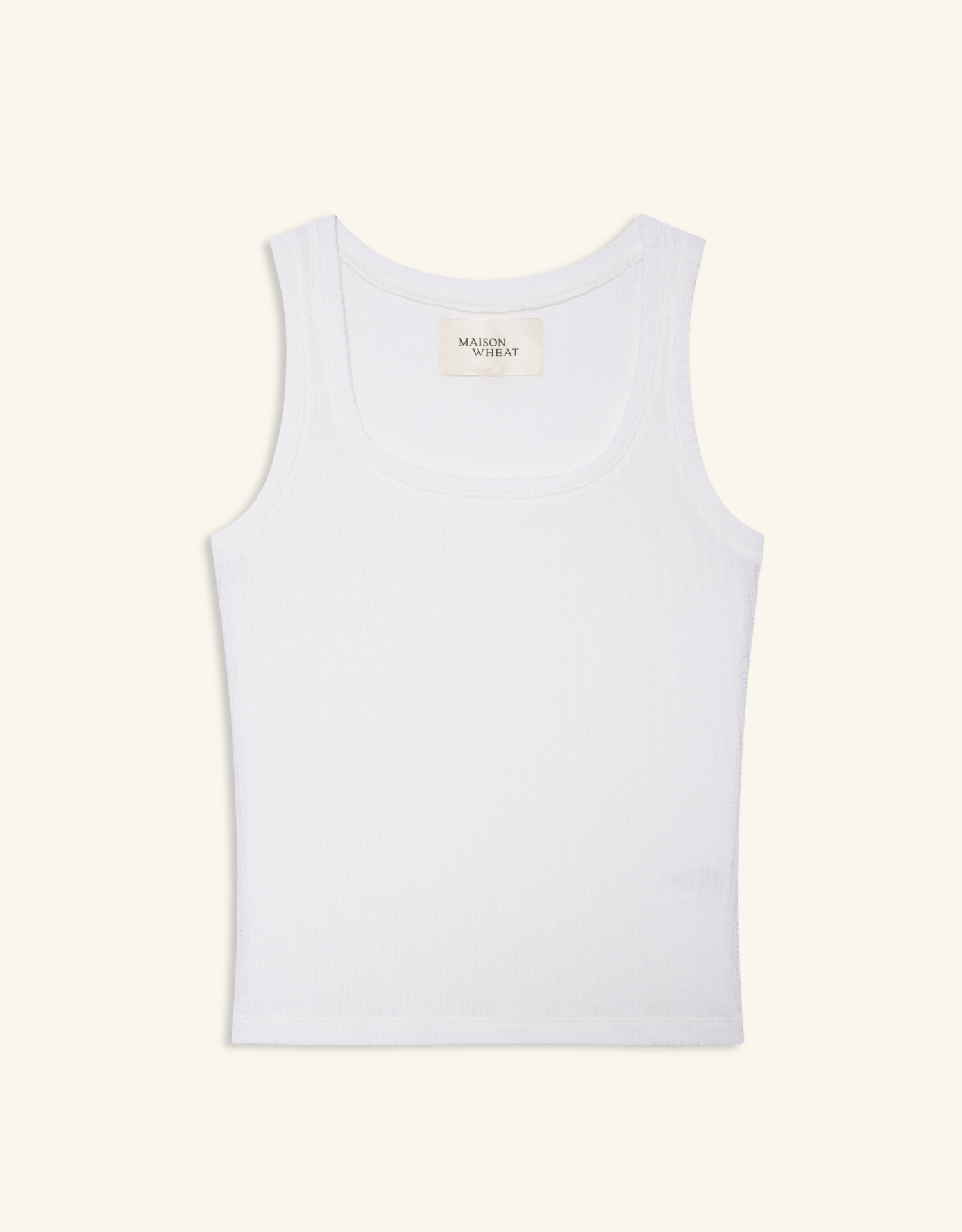 Santa Barbara Pointelle Tank - Pearl