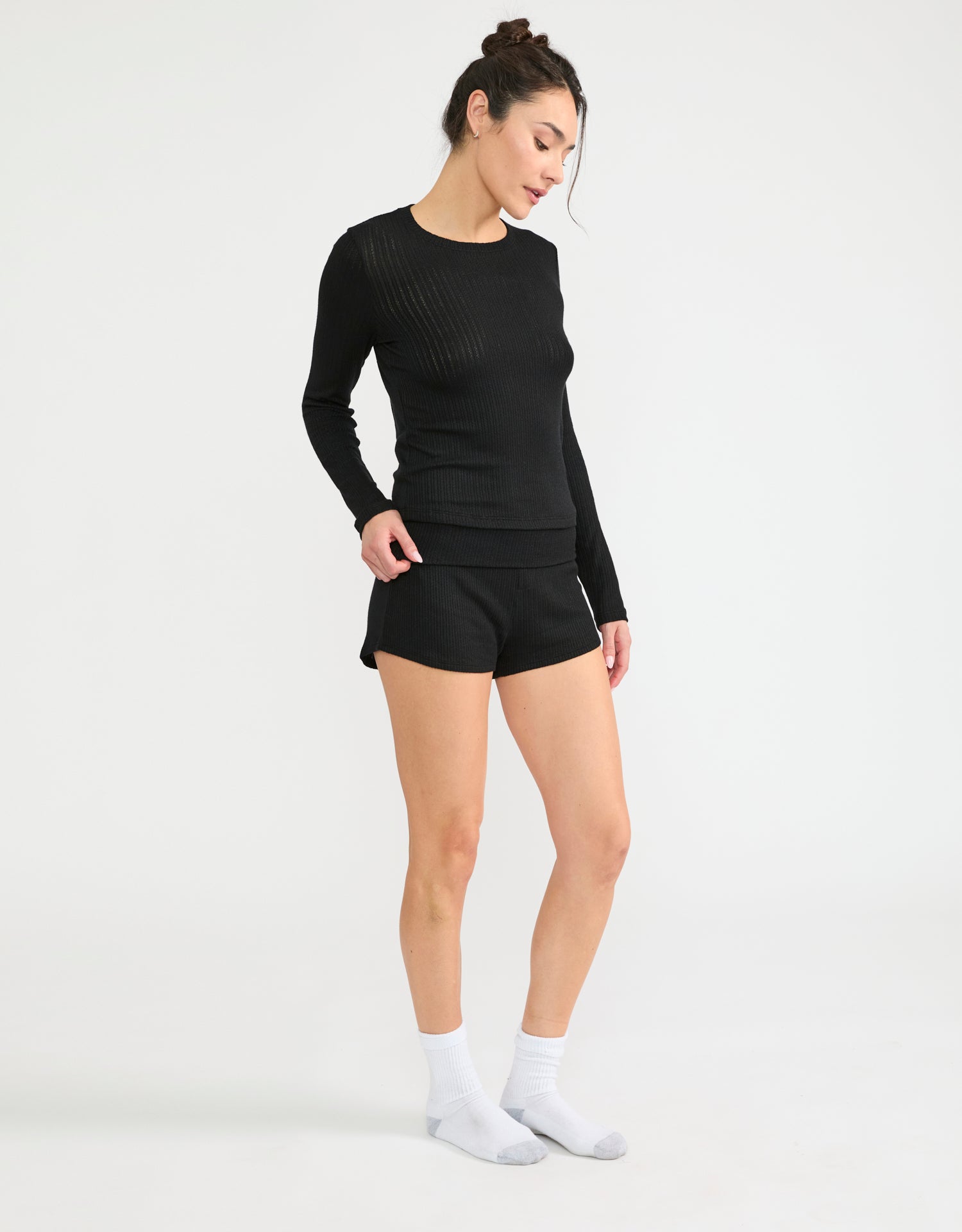 Ventura Pointelle Short - Black