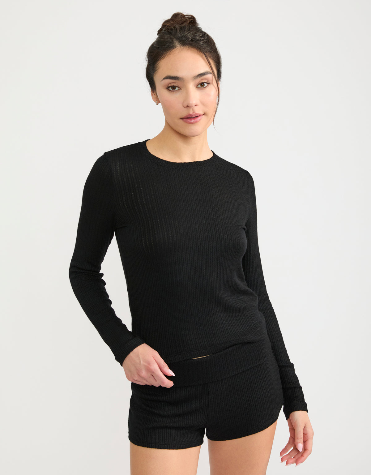 Westlake Pointelle Longsleeve - Black