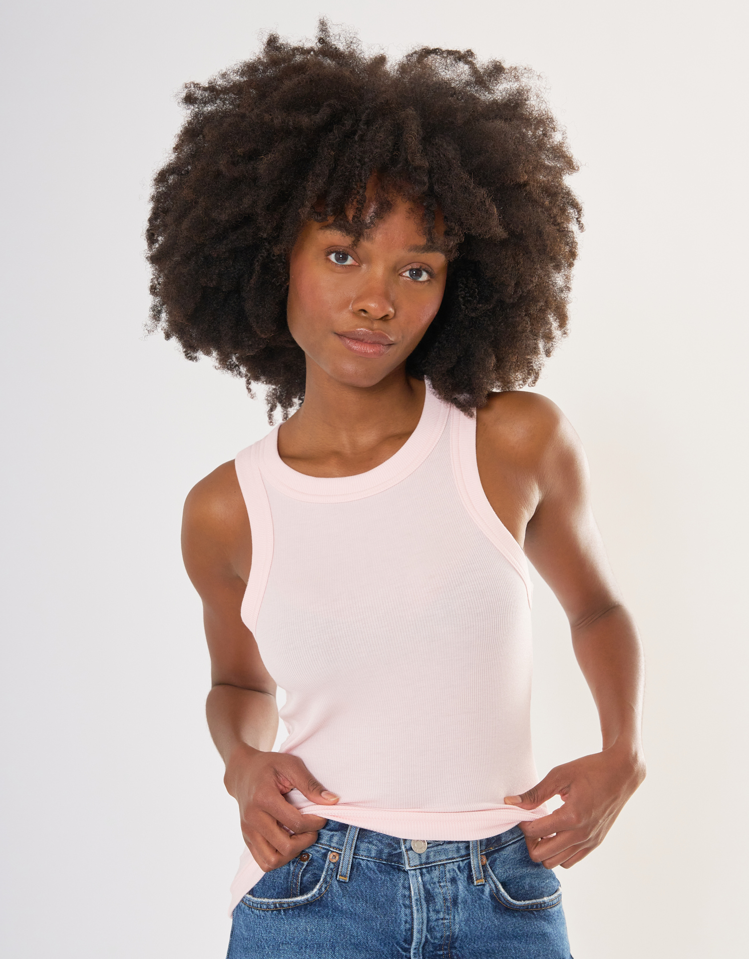 Knoxville Ribbed Tank - Petal