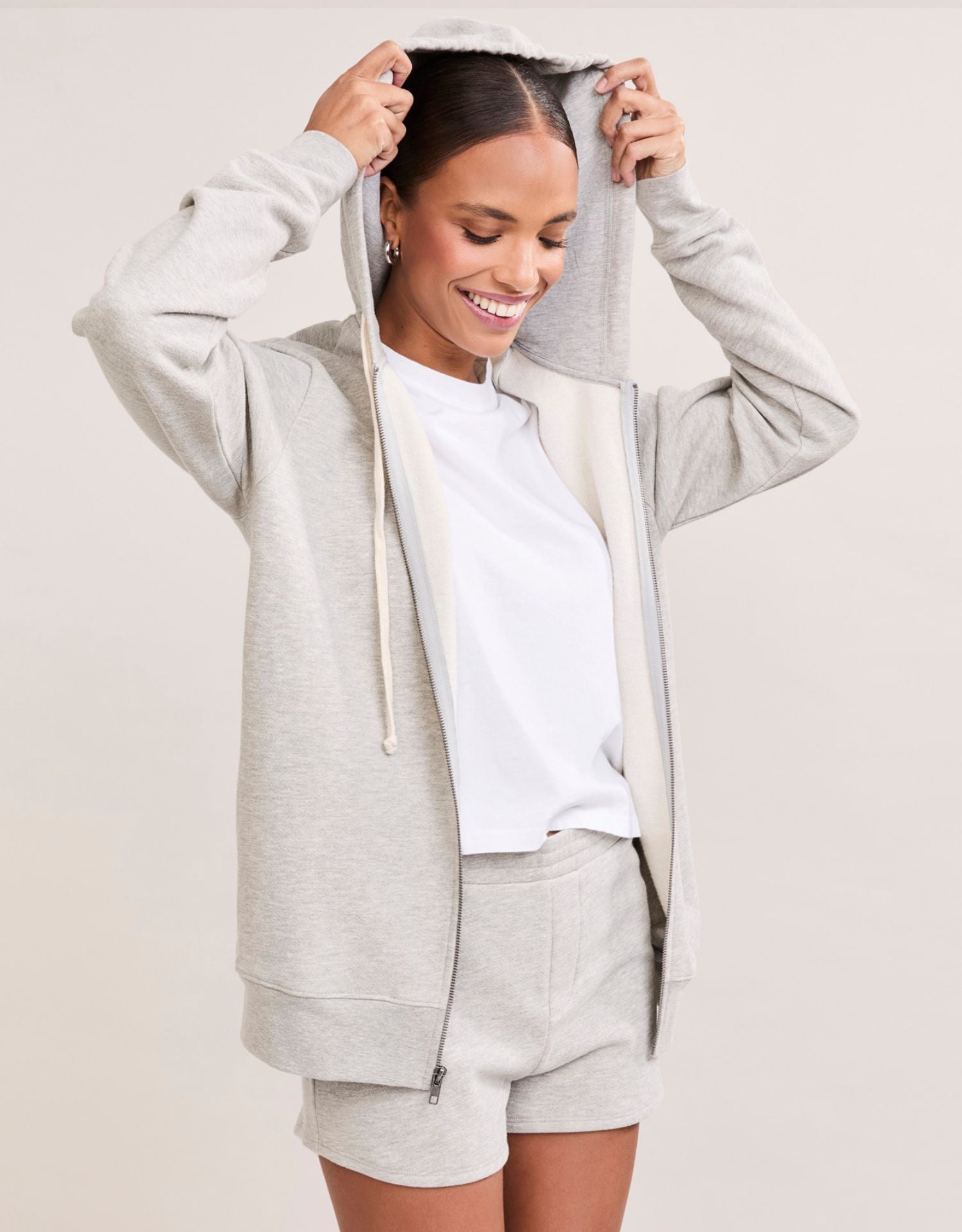 Georgetown Unisex Zip Hoodie - Heather Grey