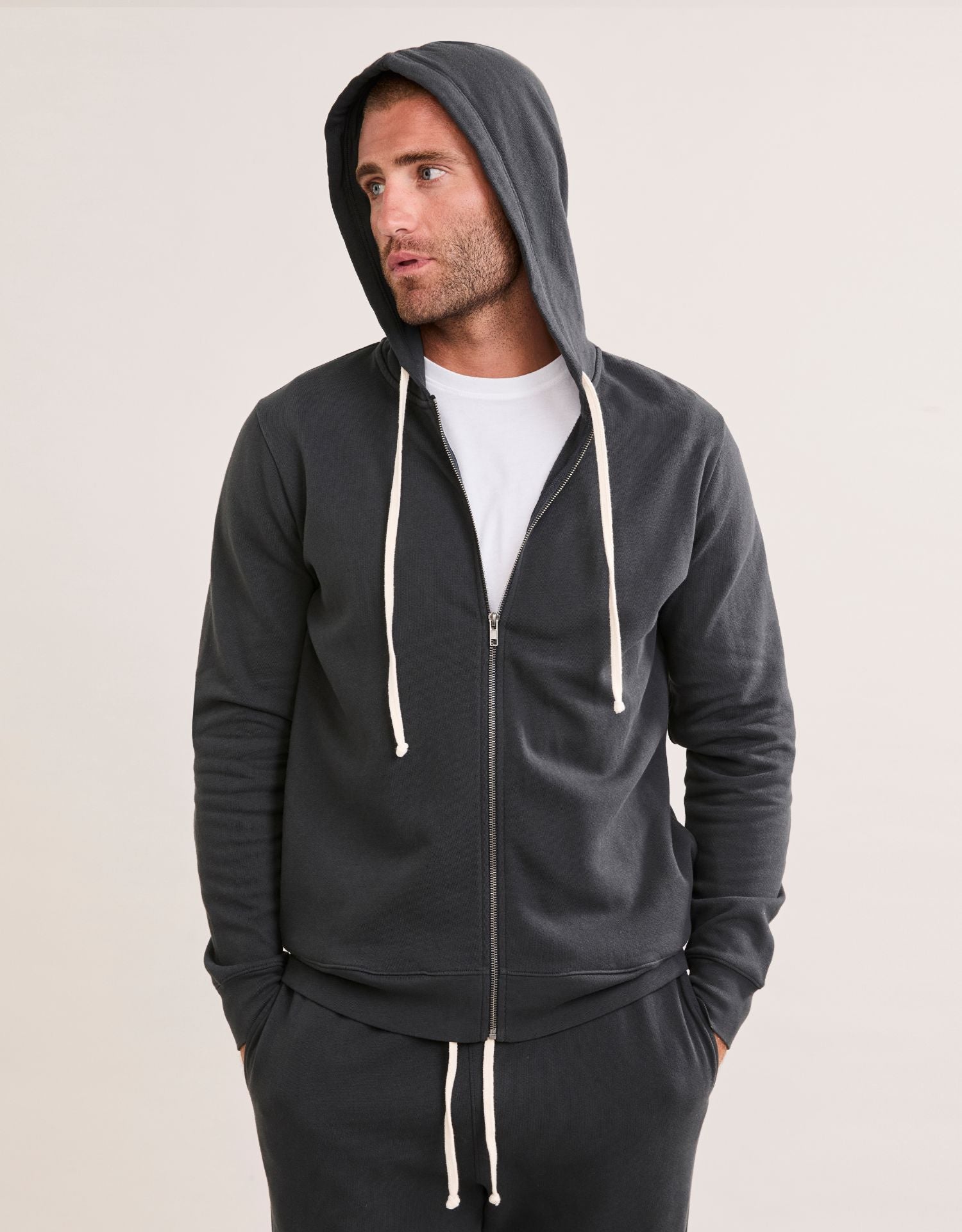 Georgetown Unisex Zip Hoodie - Washed Black