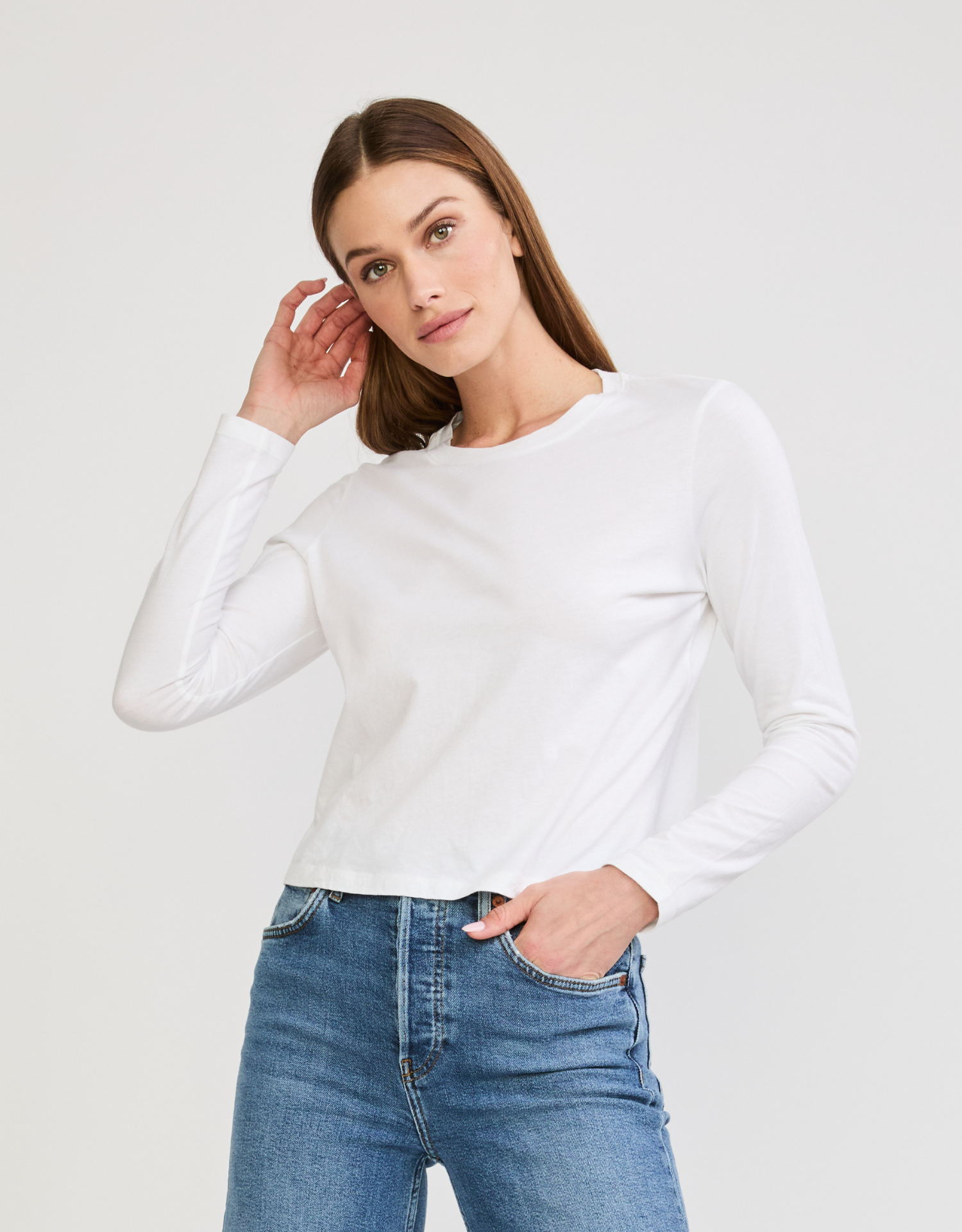 Austin Long Sleeve Tee - White