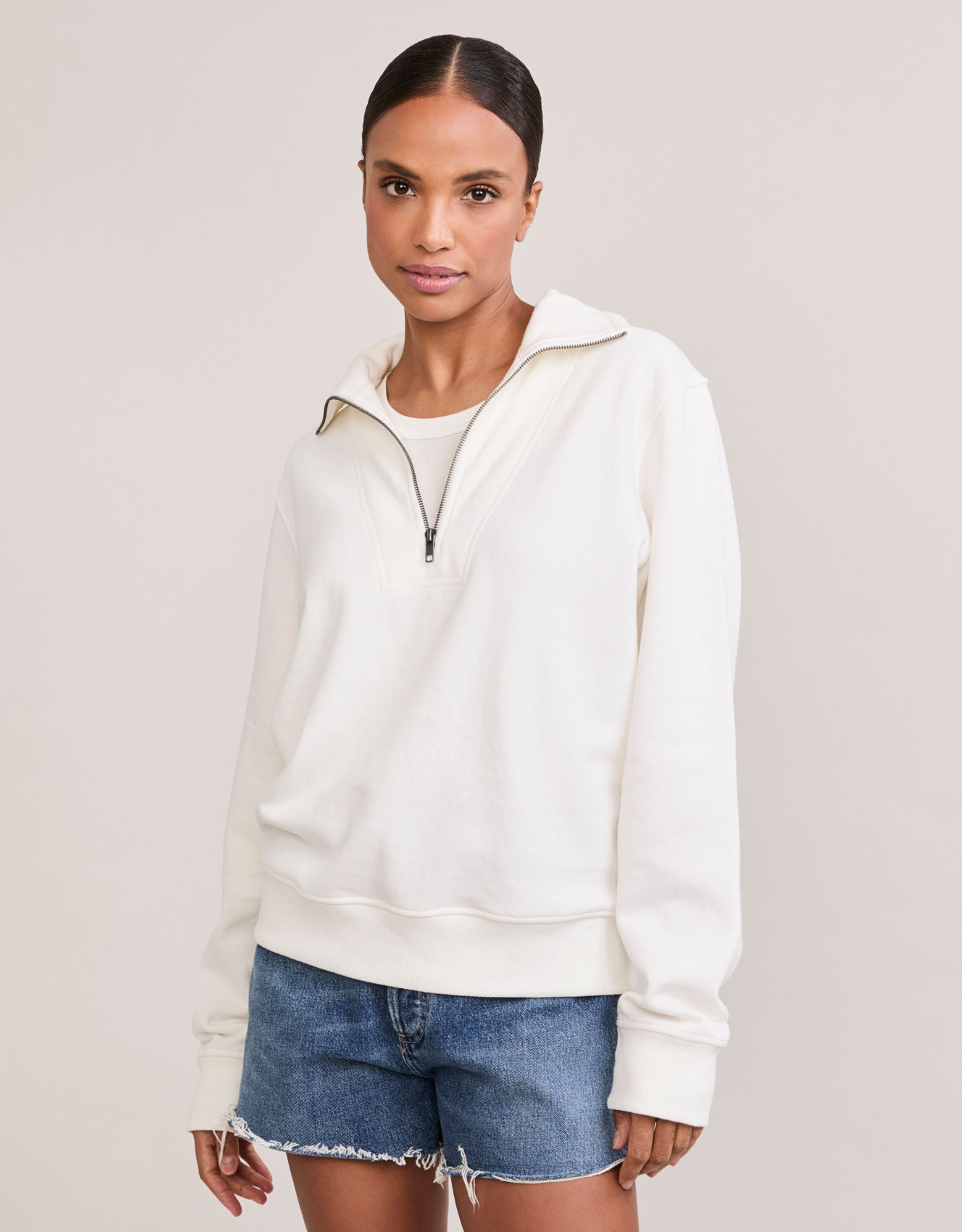 Oxford Unisex Quarter Zip - White