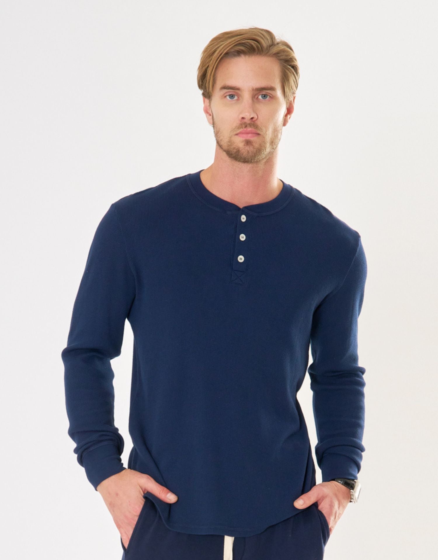 Vail Thermal Henley - Navy