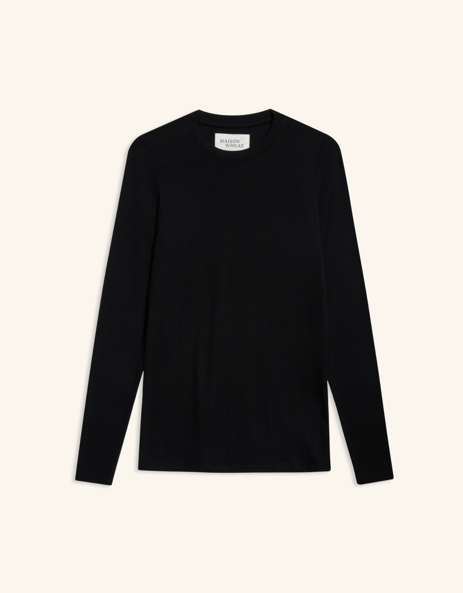 Chicago Ribbed Long Sleeve - Black