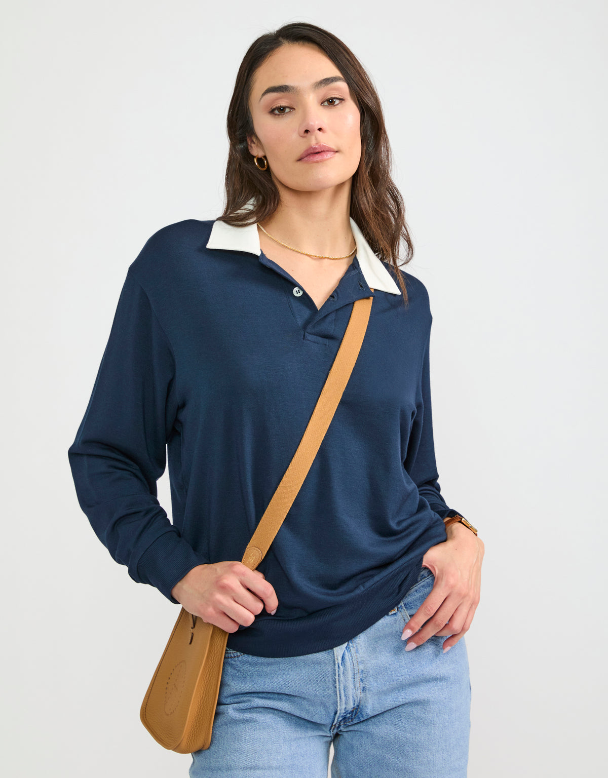 Wellington Rugby Polo Navy White