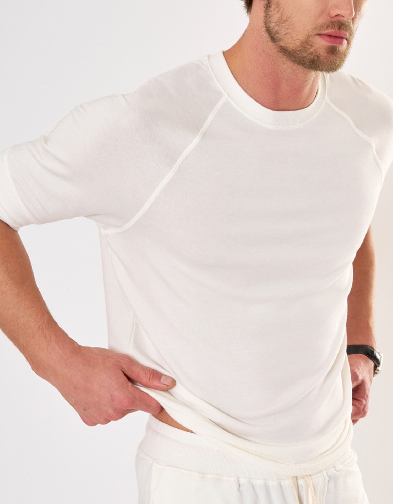 Monaco Sweatshirt Tee - White