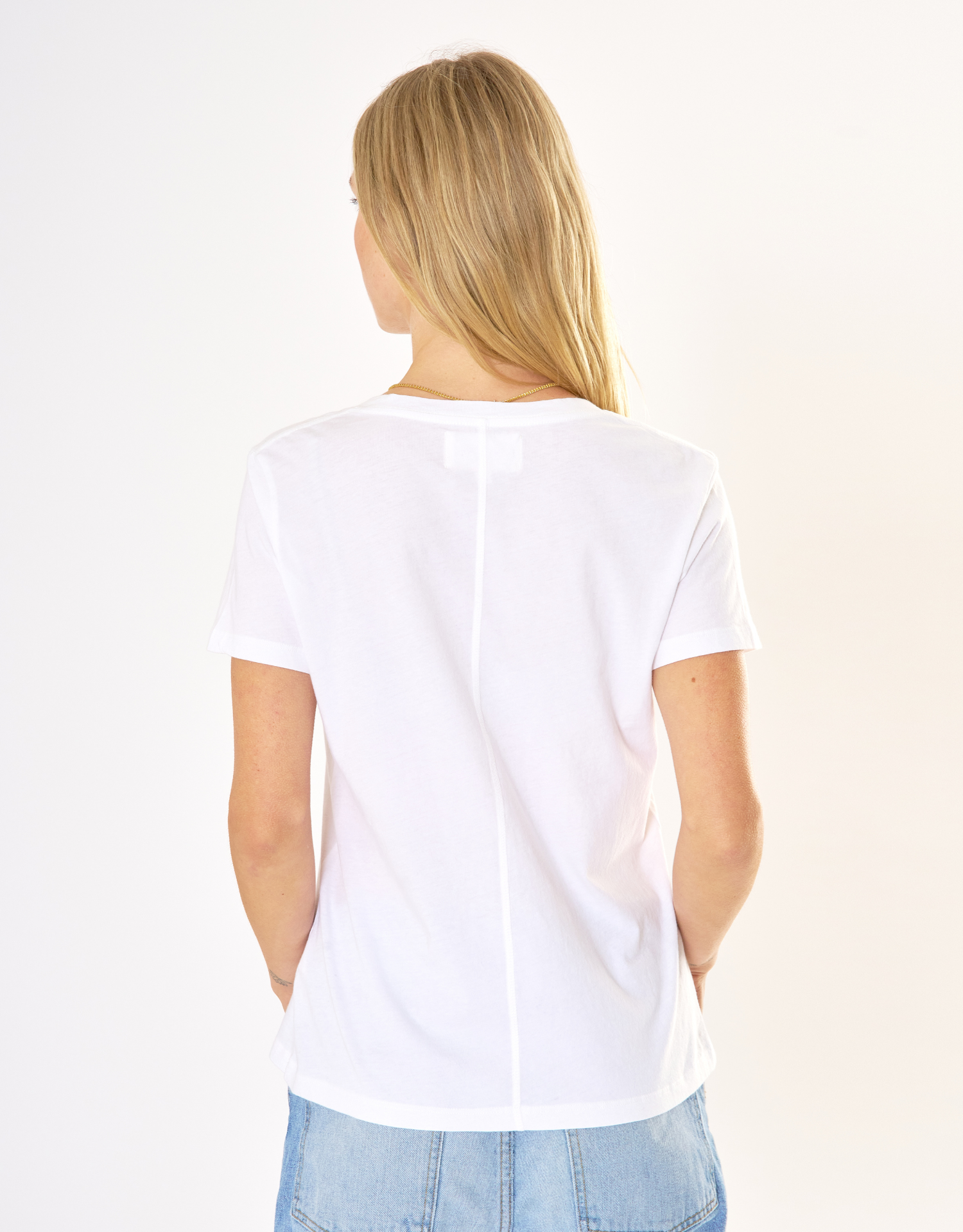 Charleston V Neck Tee - White