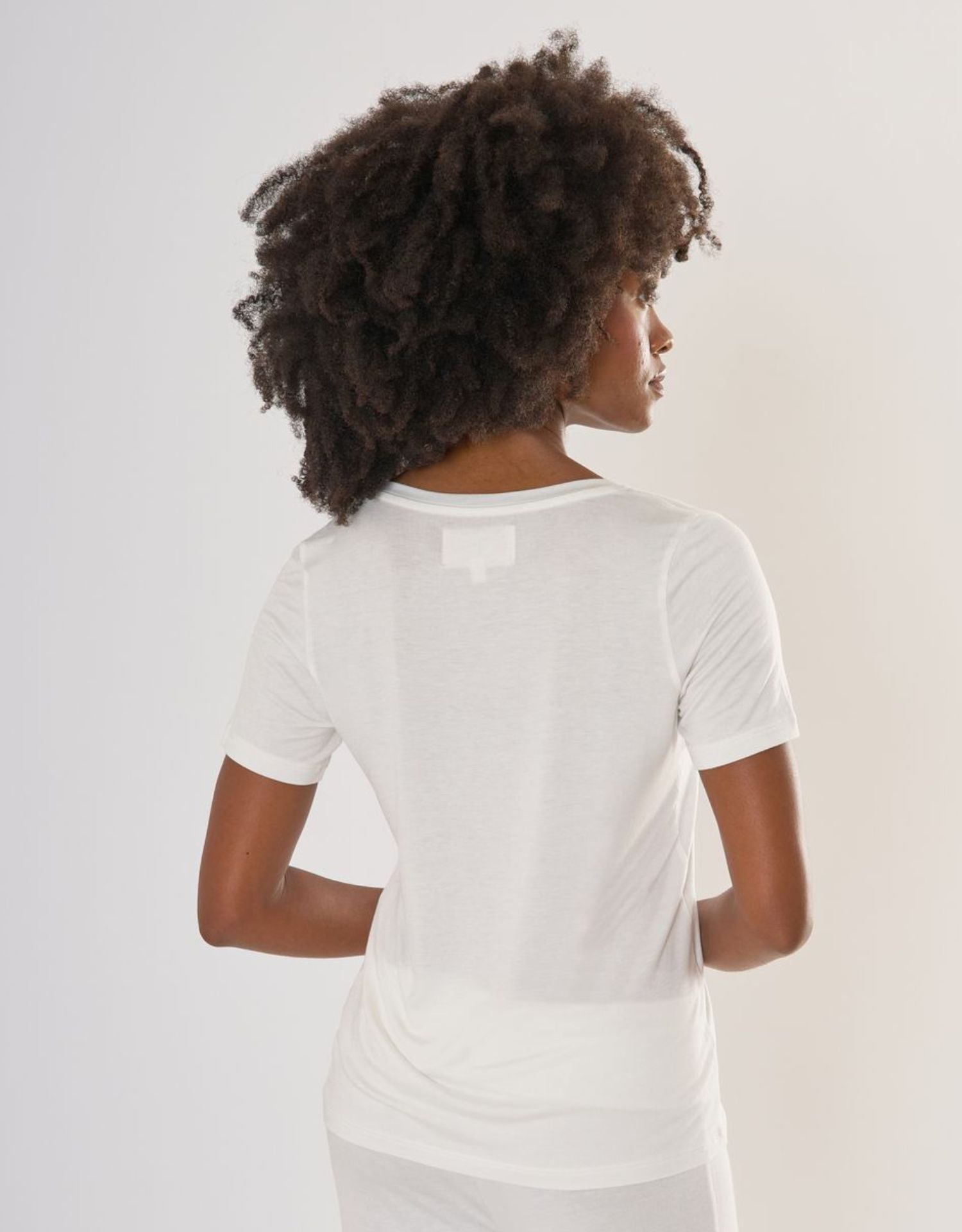 Boston Scoop Neck Tee - White