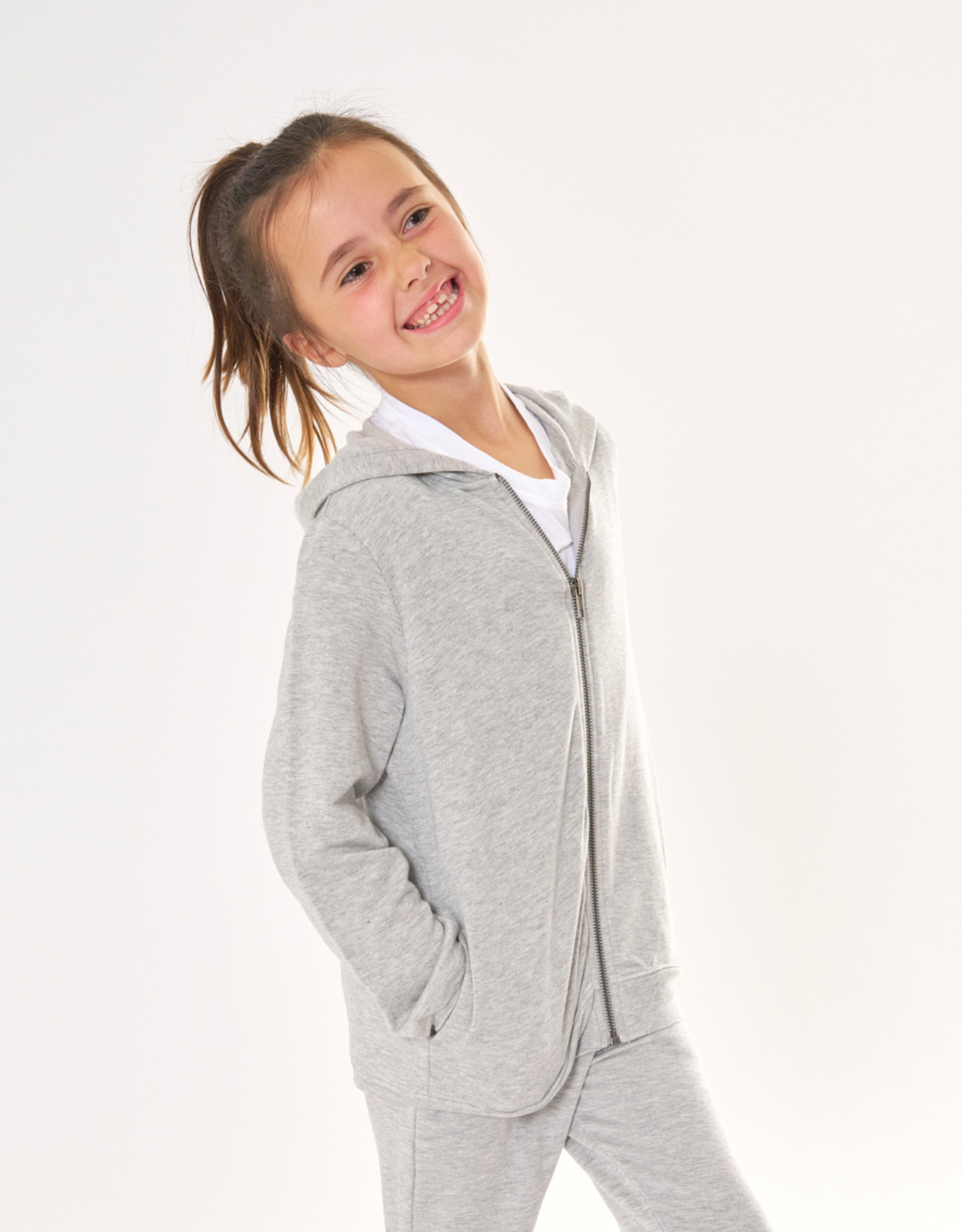 Kids Rocky Mountain Hoodie - Heather Grey